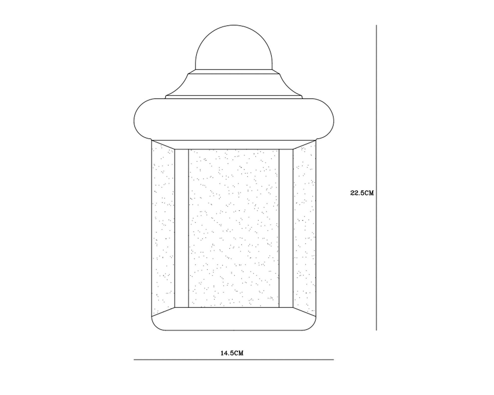 Farol pared 1L E27 2221 negro Abitare-5