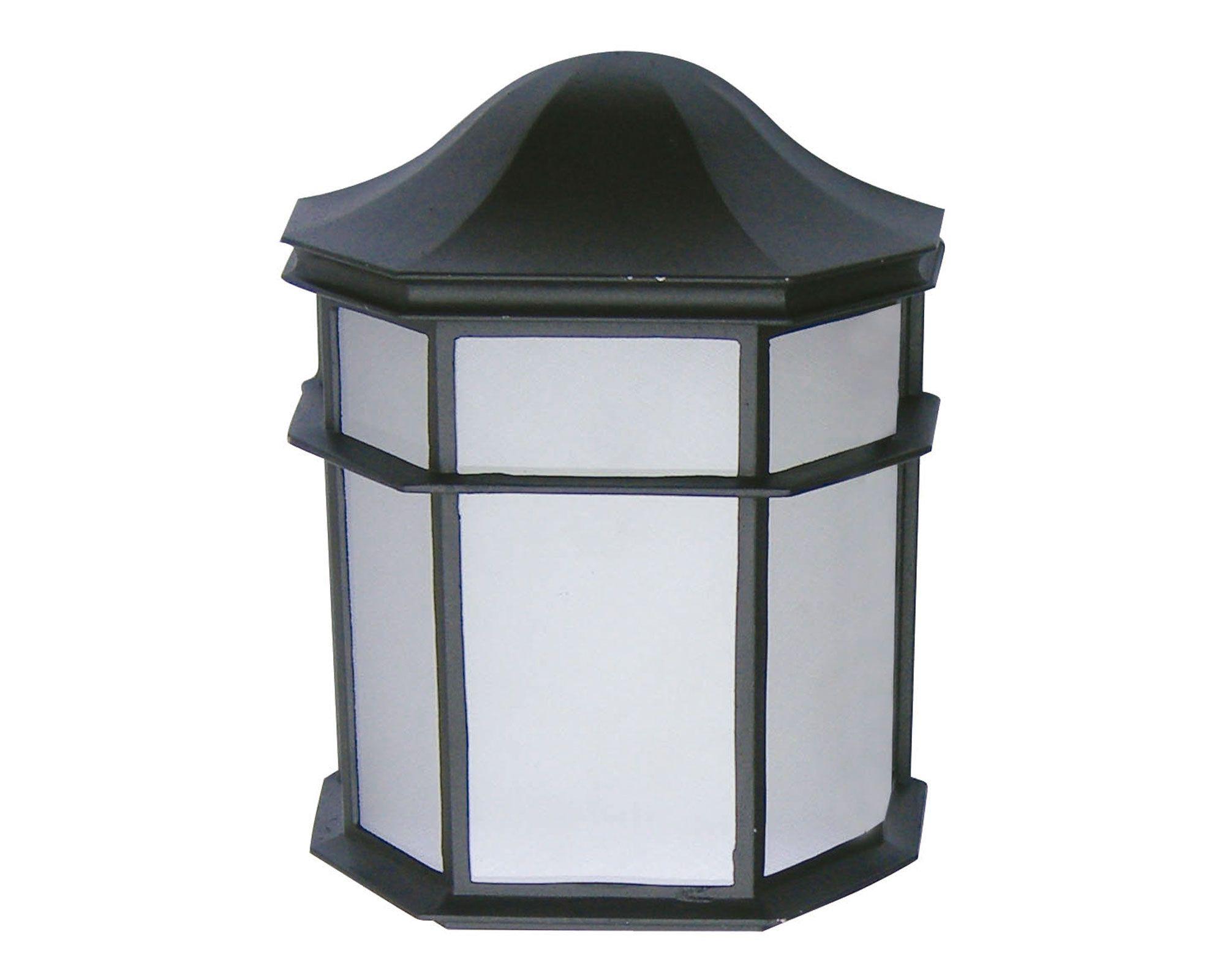 Farol pared 1L E27 negro Abitare-0