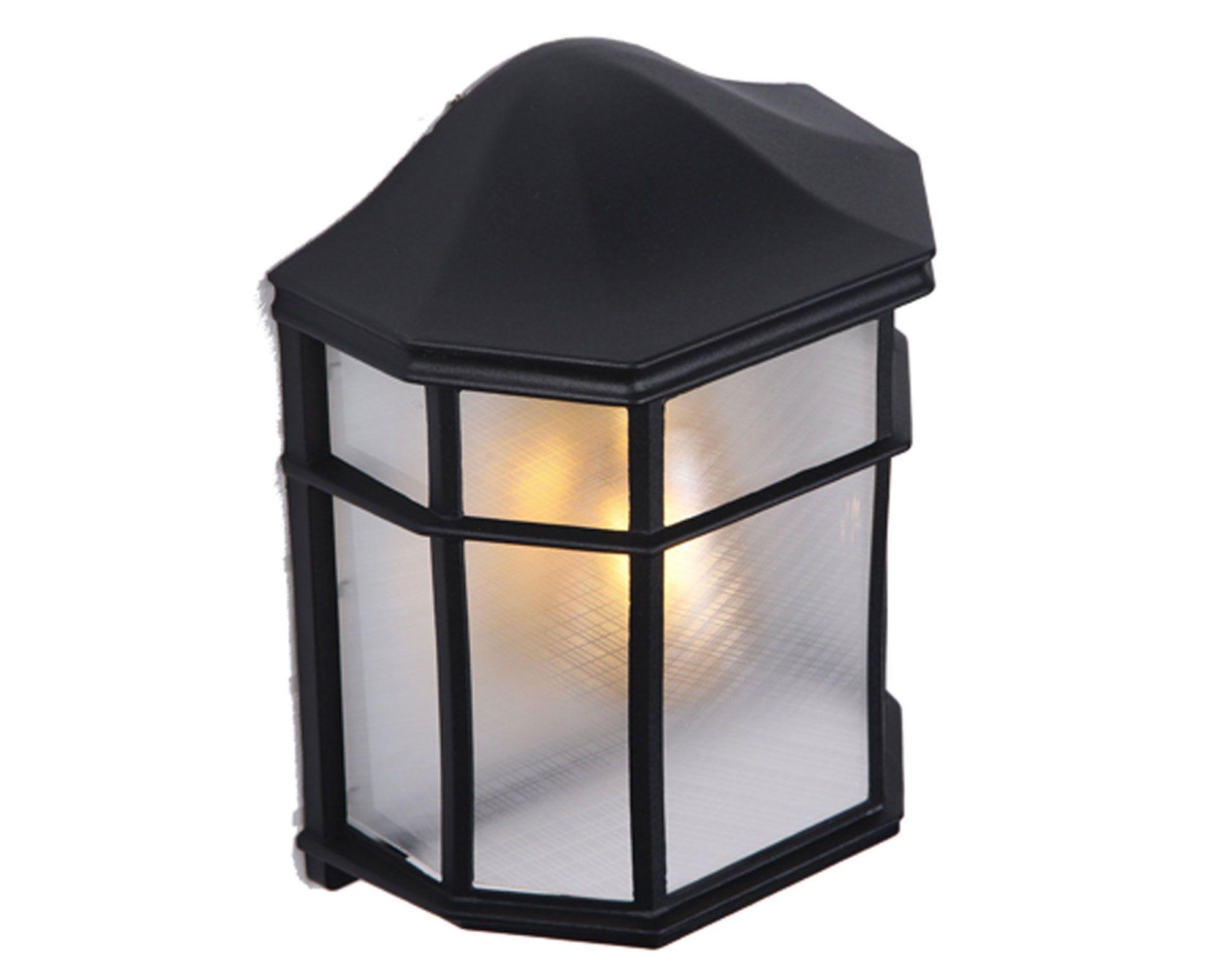 Farol pared 1L E27 negro Abitare-2