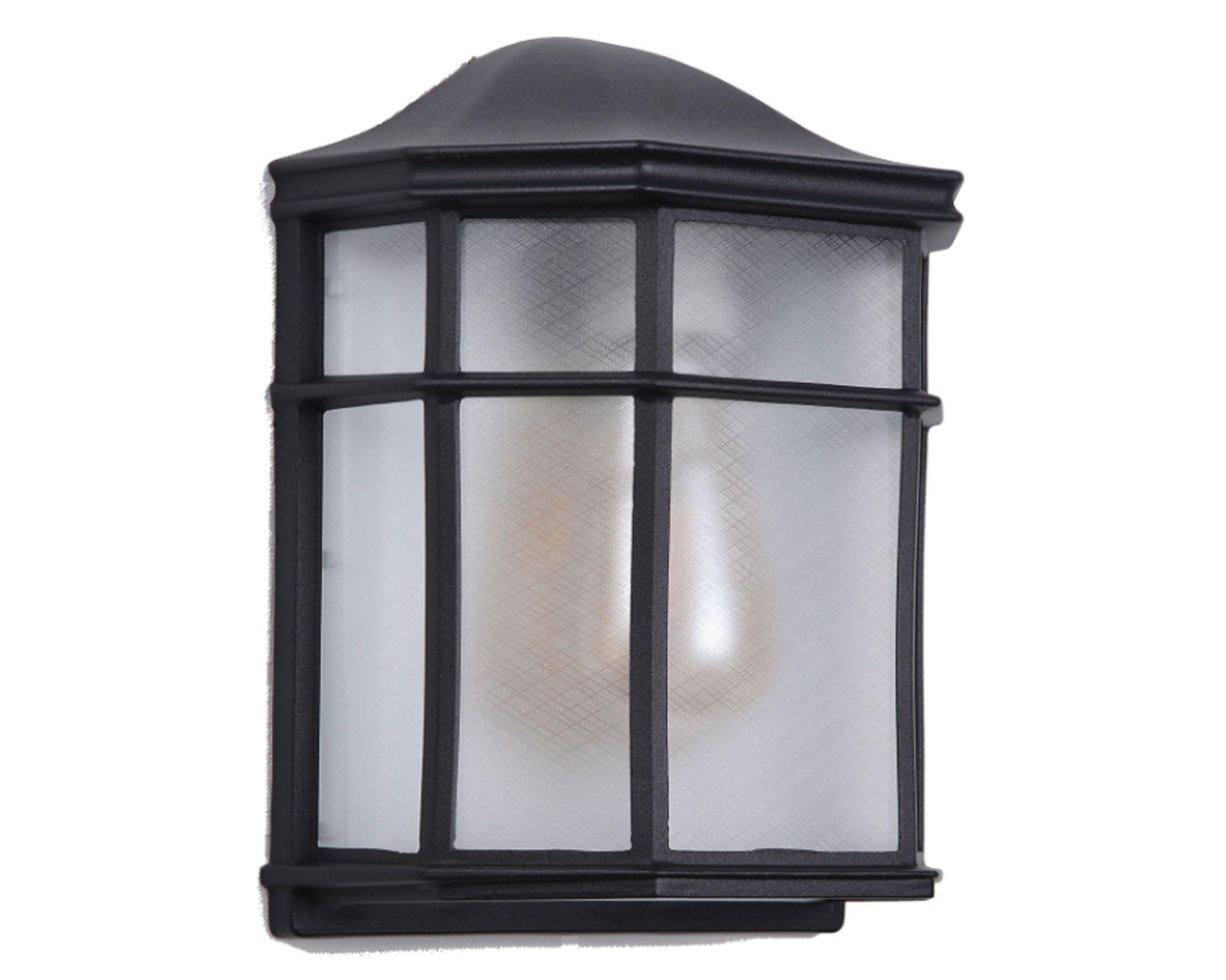 Farol pared 1L E27 negro Abitare-1