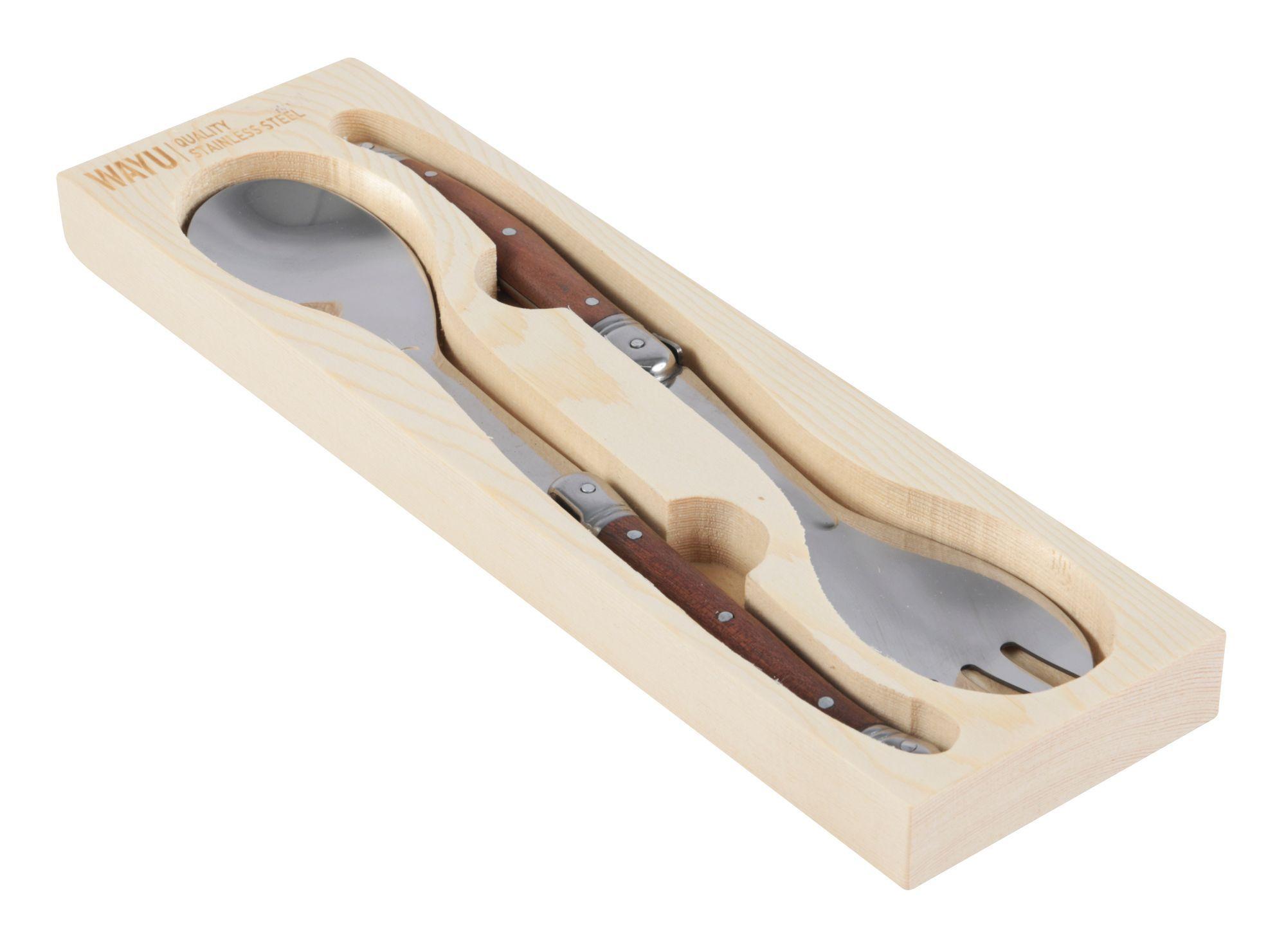 Cucharas ensalada 2 piezas cm cromado Wayu-1