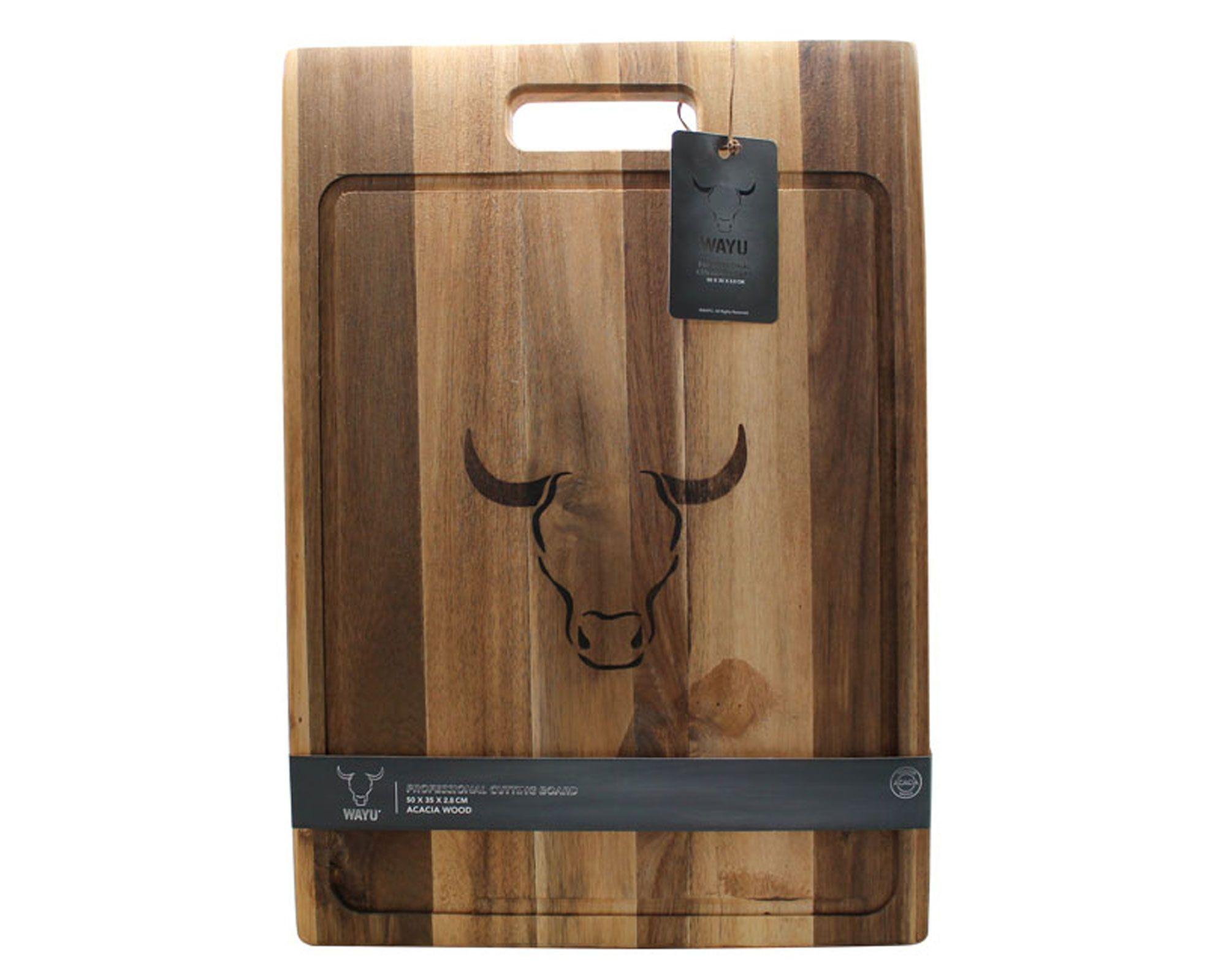 Tabla cortar 50x35 cm Profesional natural Wayu-4