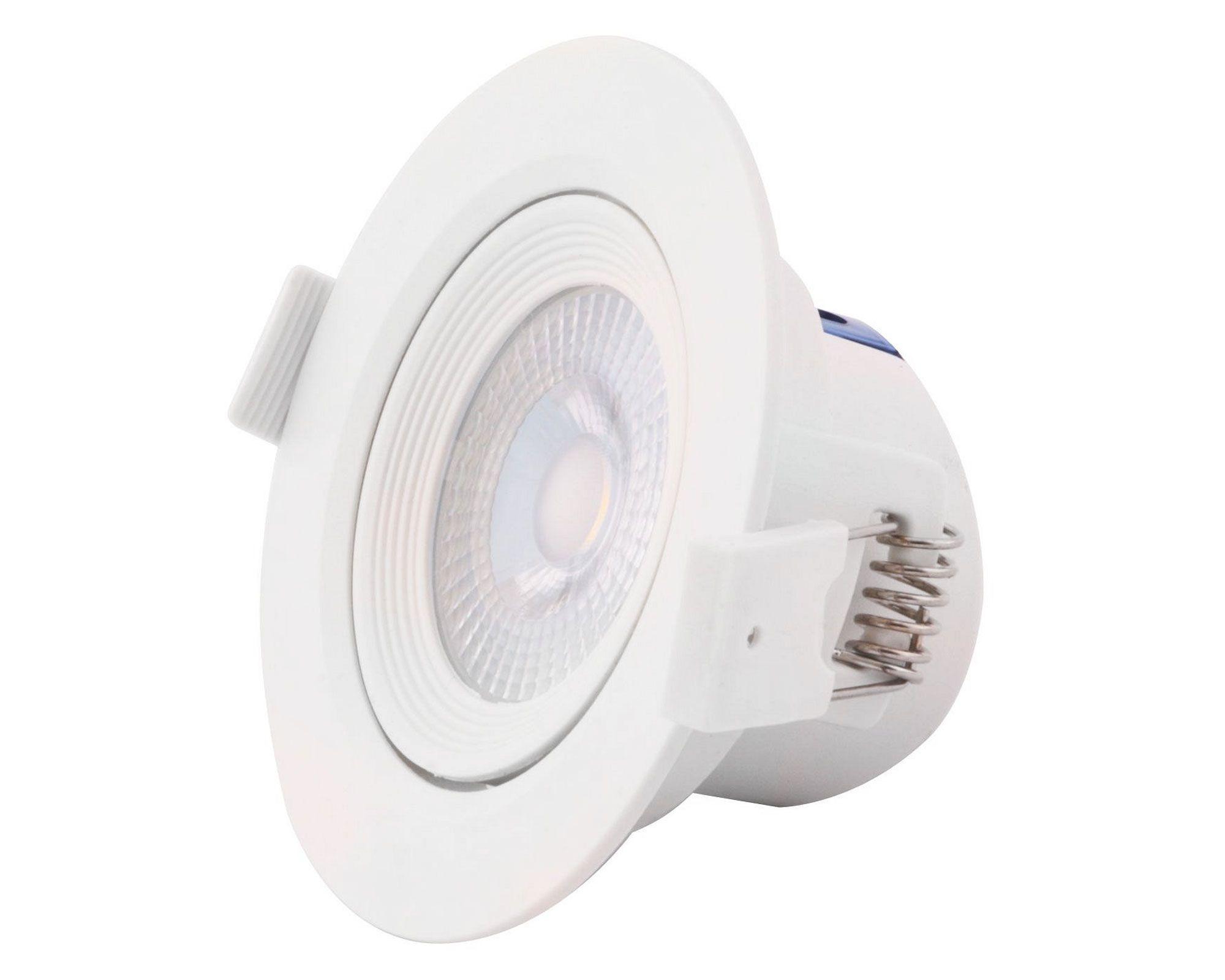 Foco embutido 1L 9 cm LED blanco 3 unidades Drl-2