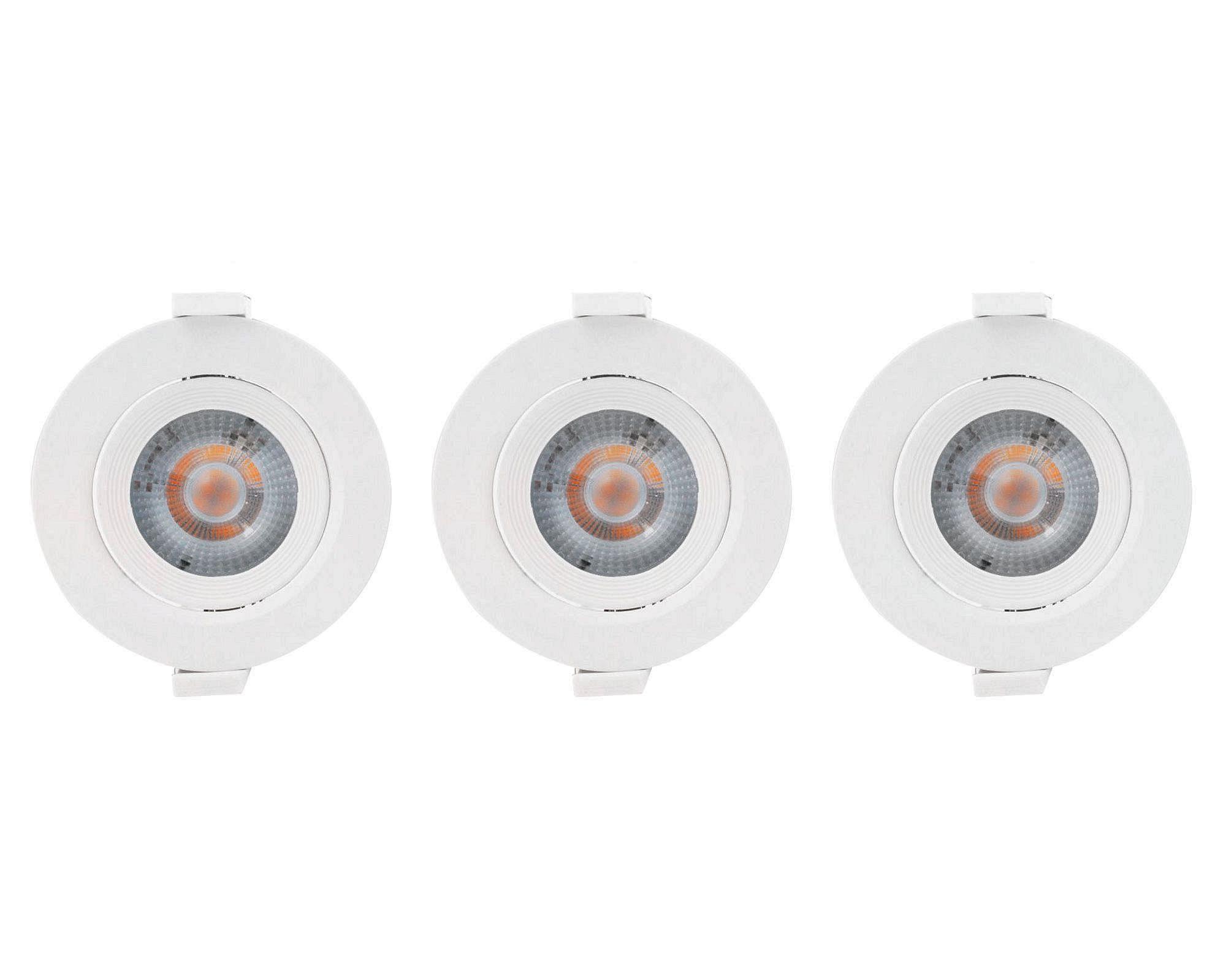 Foco embutido 1L LED 9 cm blanco 3 unidades Drl-4