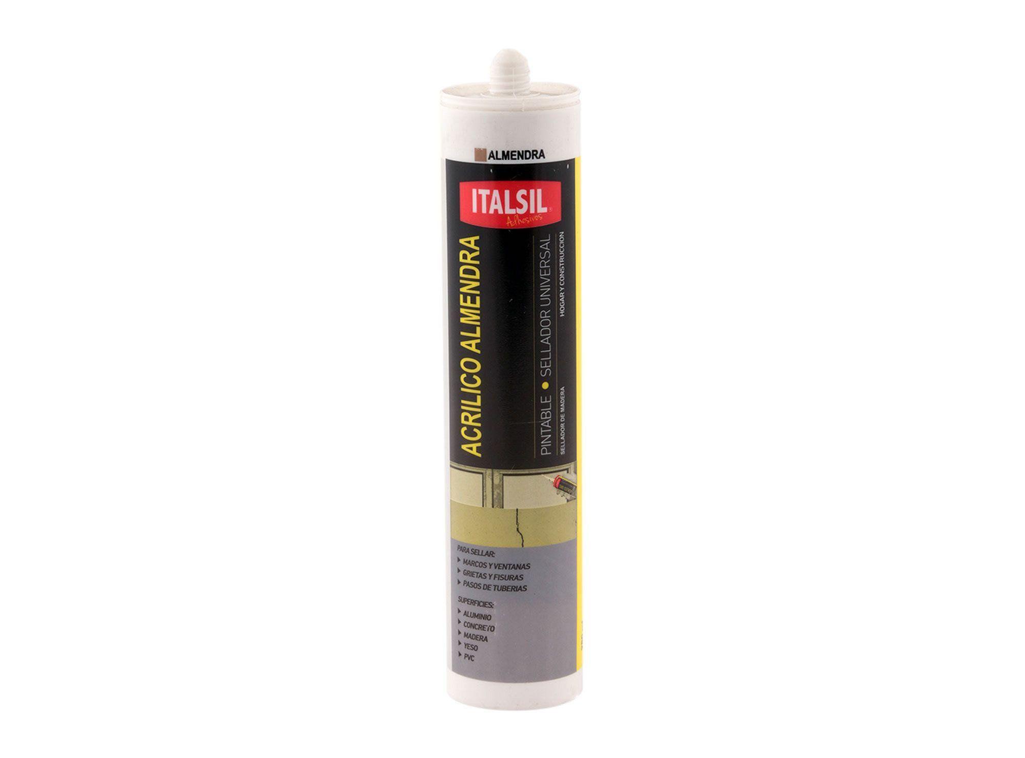 Sellador acrílico 280 ml almendra Italsil-0