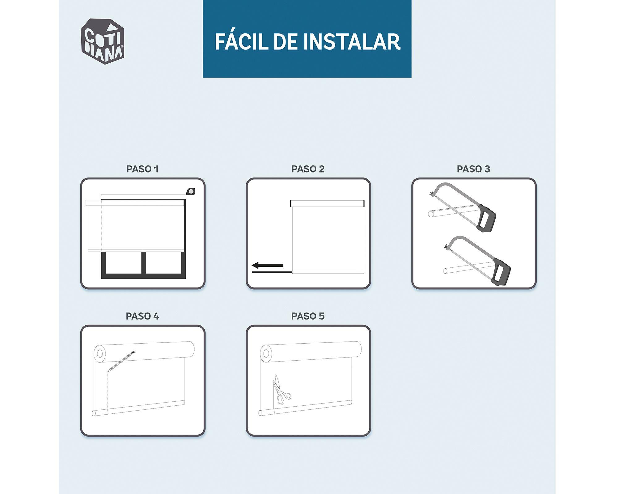 Cortina roller daylight 120x165 cm DIY blanco Cotidiana-8