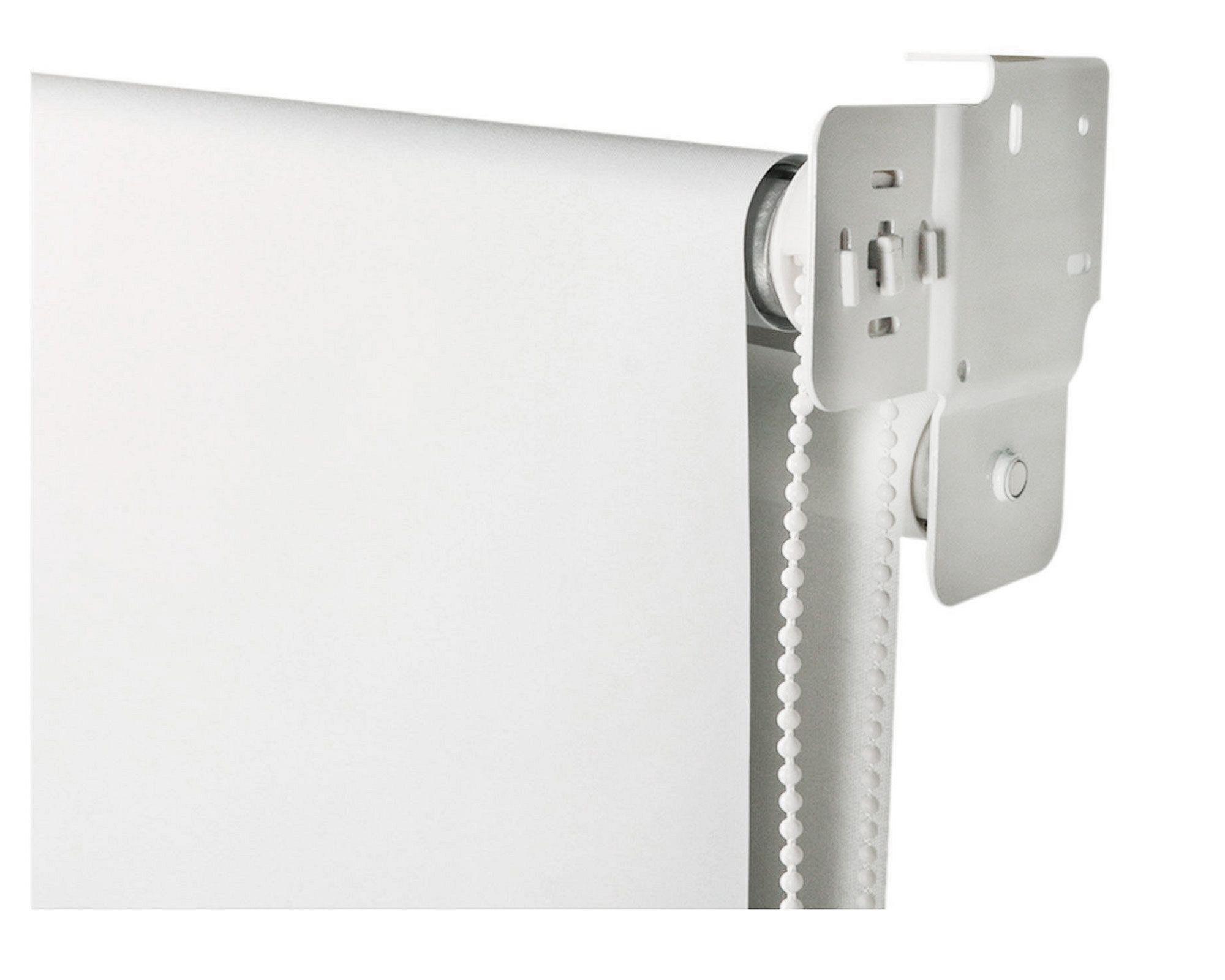 Cortina roller doble blackout 150x165 cm liso blanco Cotidiana-1
