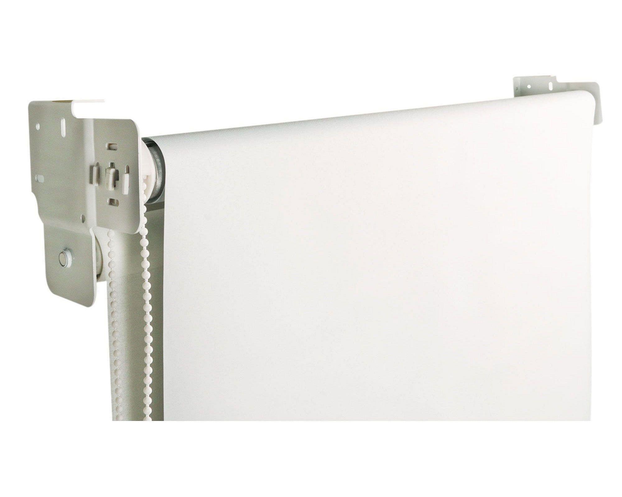 Cortina roller doble blackout 140x165 cm liso blanco Cotidiana-2