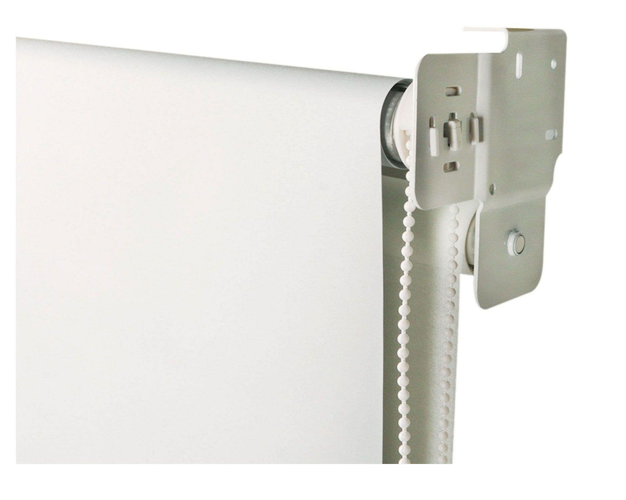 Cortina roller doble blackout 140x165 cm liso blanco Cotidiana-1