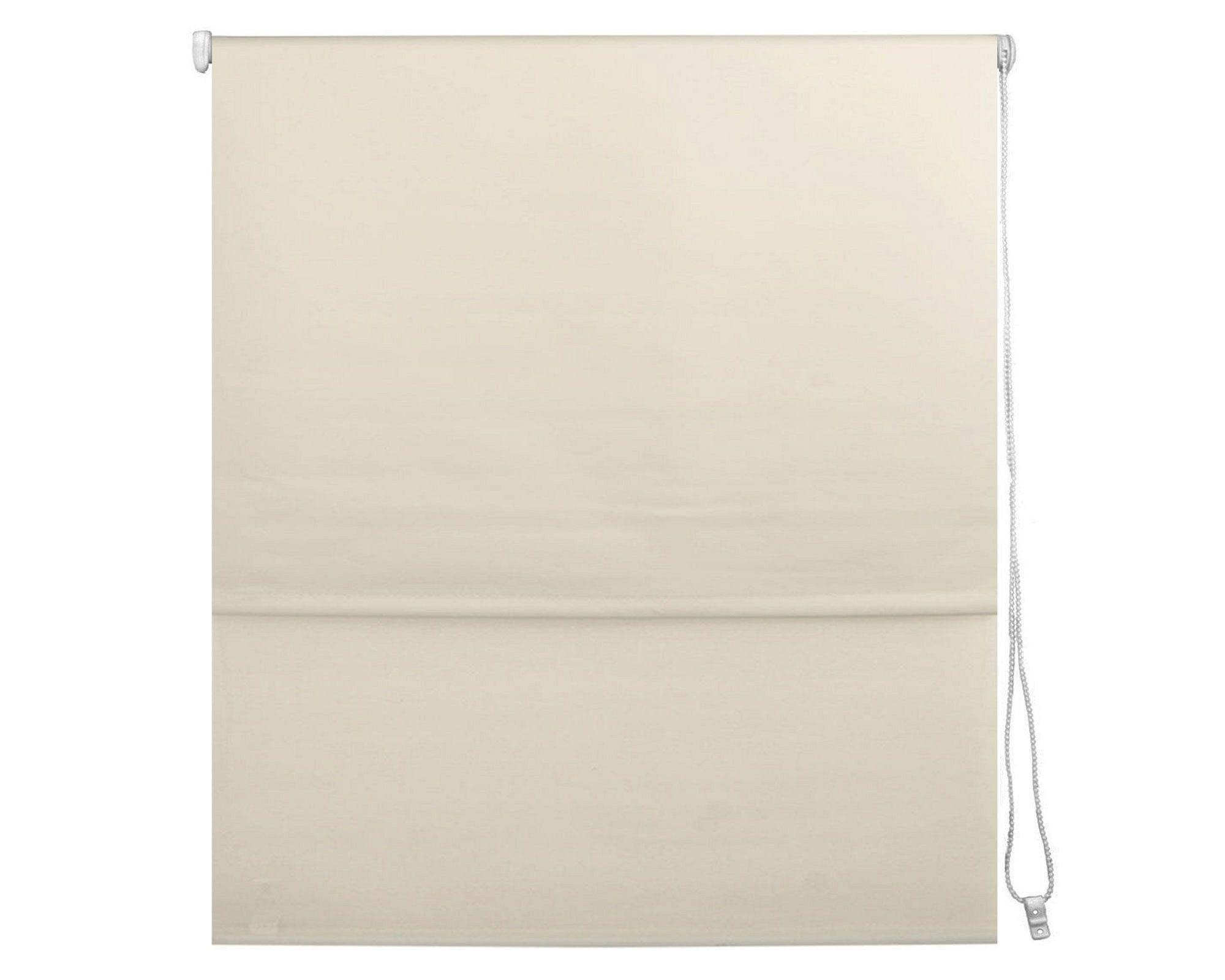 Cortina roller doble blackout 140x250 cm liso beige Cotidiana-0