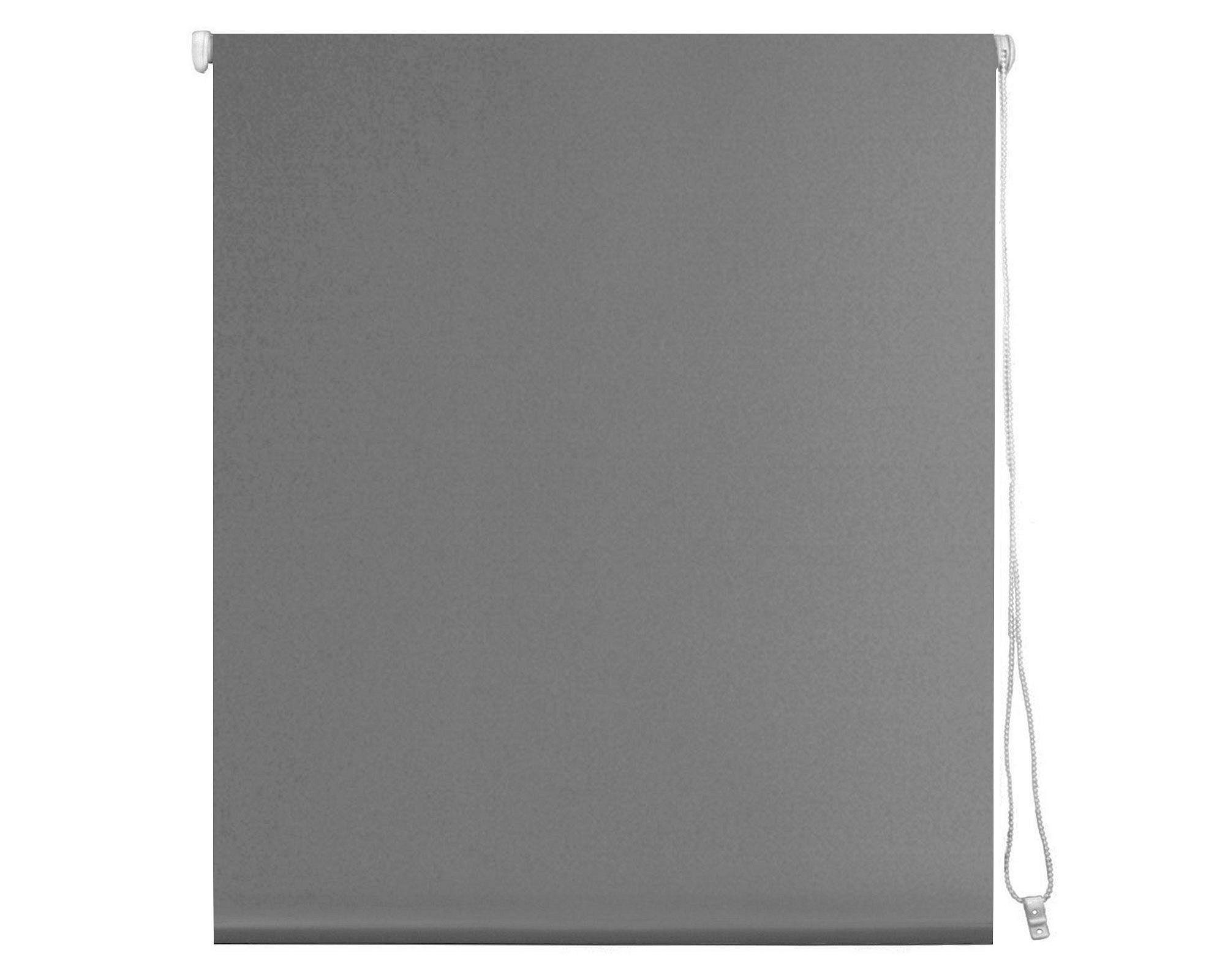 Cortina roller blackout 160x165 cm gris oscuro Cotidiana-0