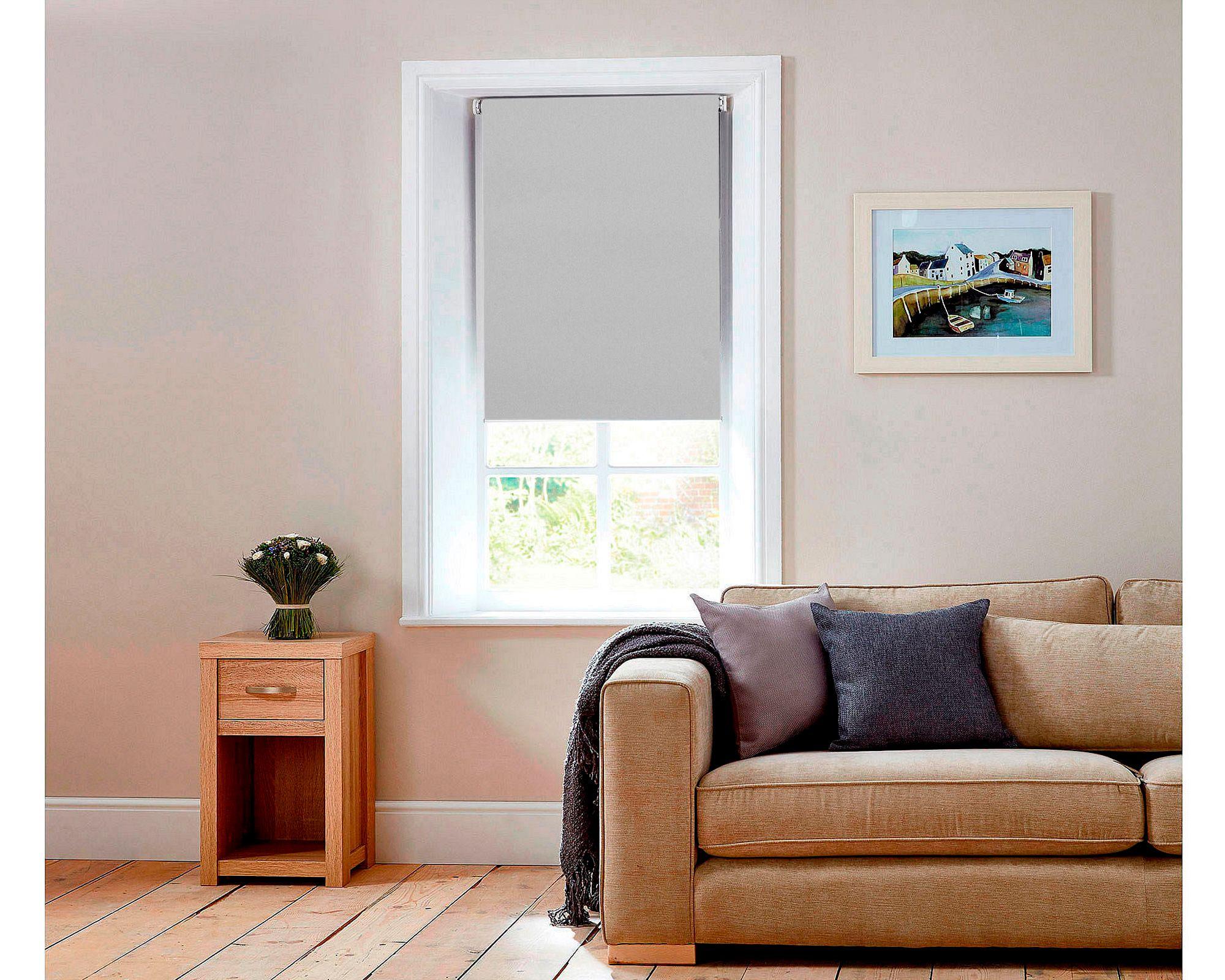 Cortina roller blackout 220x250 cm gris claro Cotidiana.-5