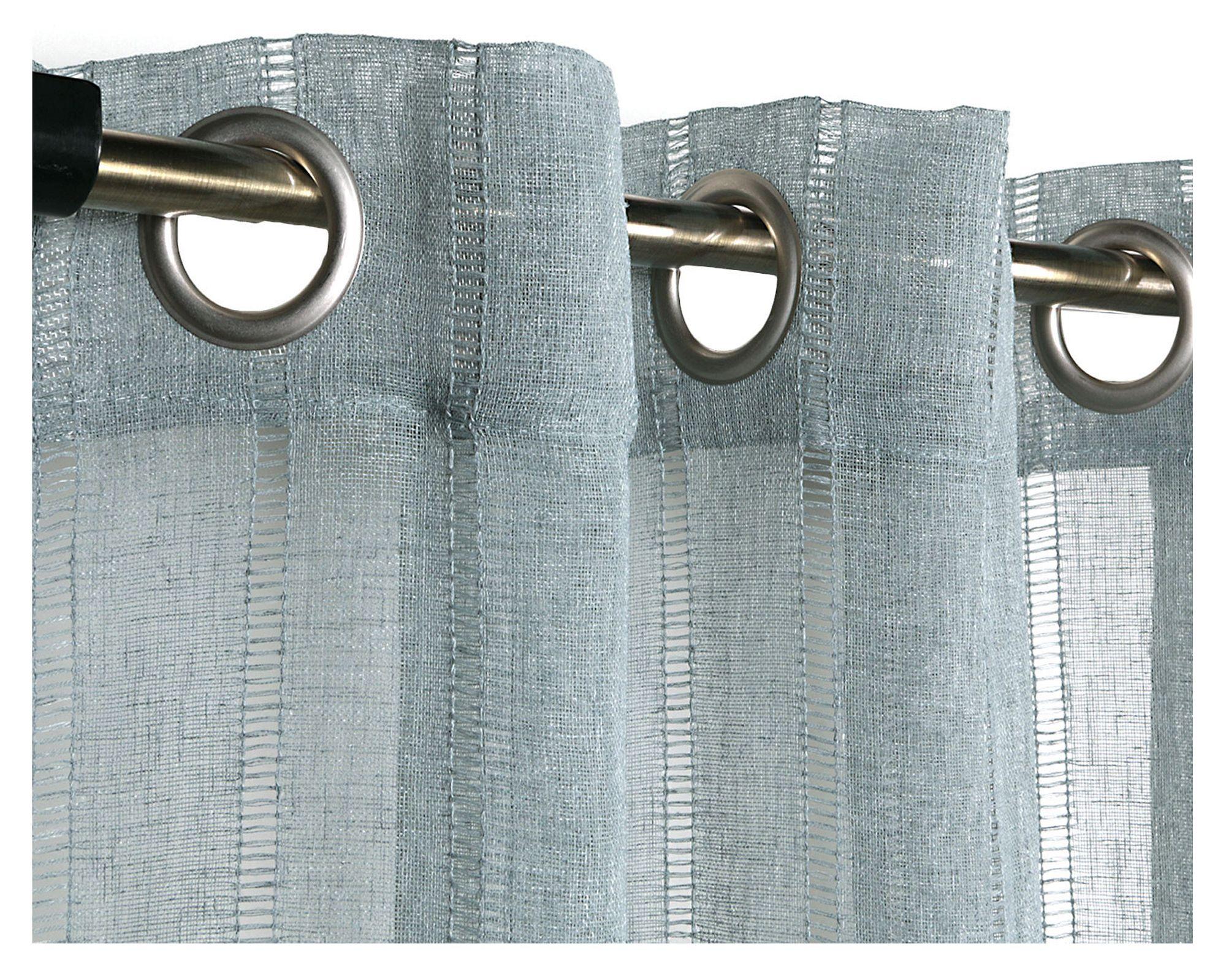 Cortina velo 140x230 cm deshilado menta Cotidiana-0
