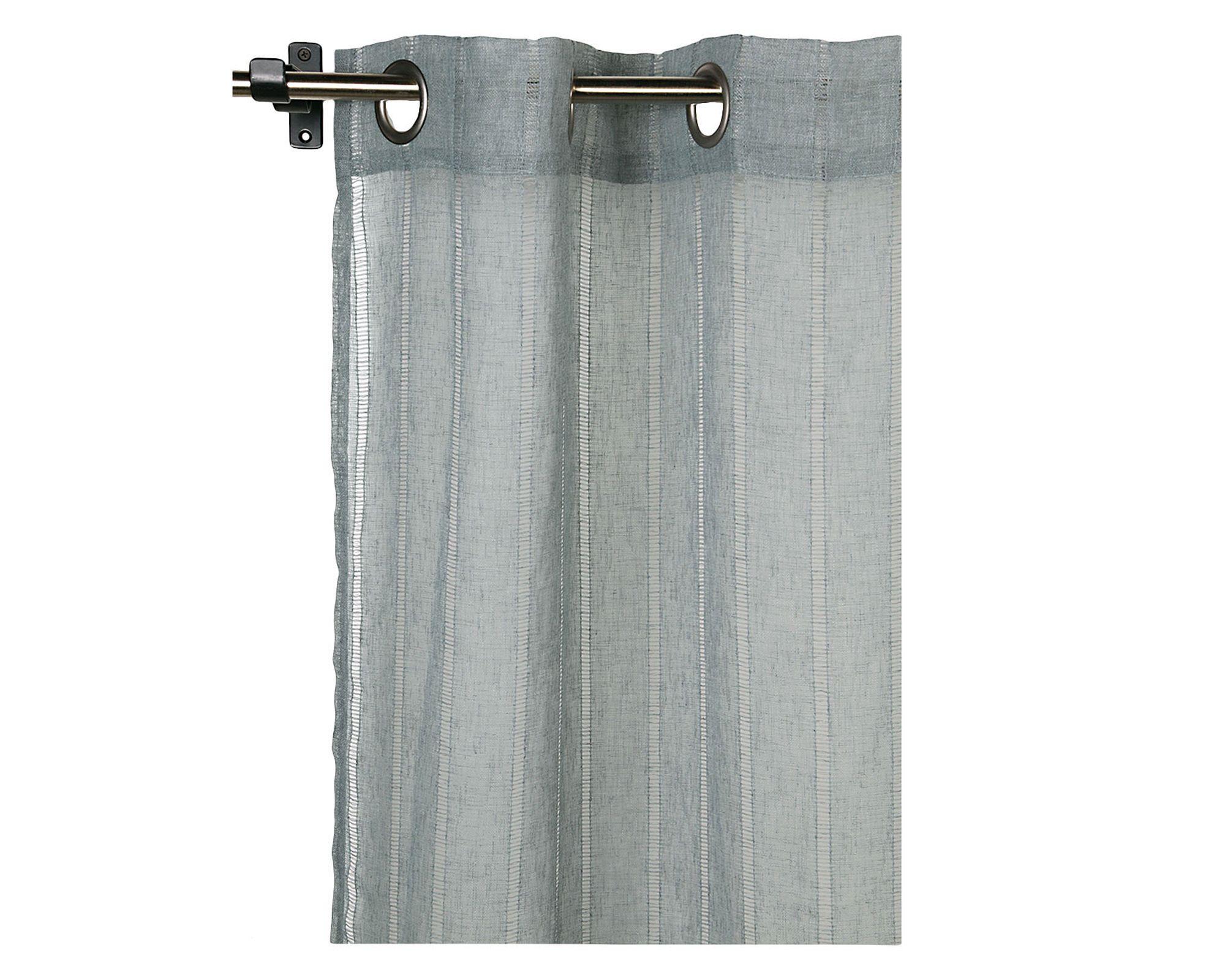 Cortina velo 140x230 cm deshilado menta Cotidiana-1