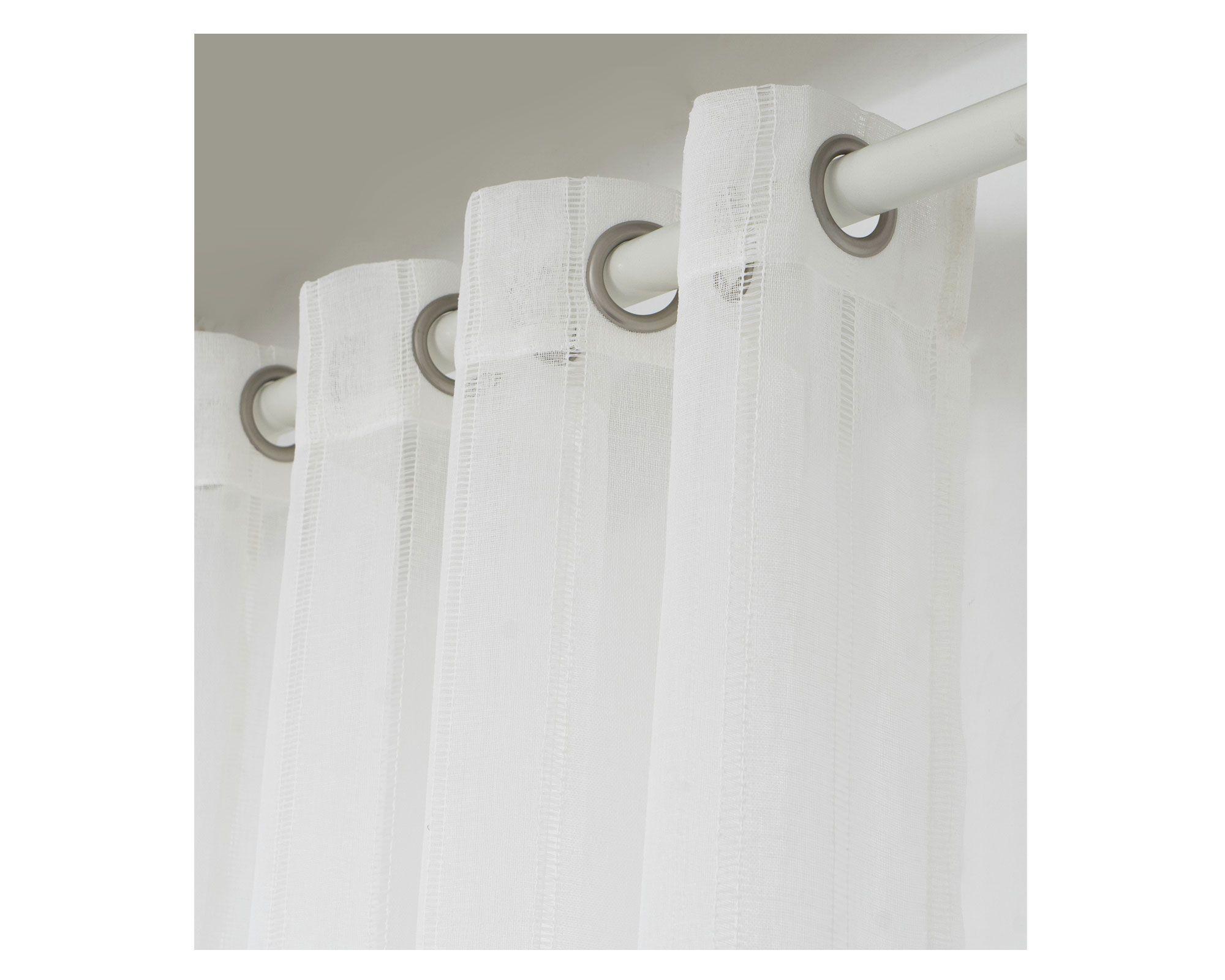 Cortina velo 140x230 cm deshilado blanco Cotidiana-1