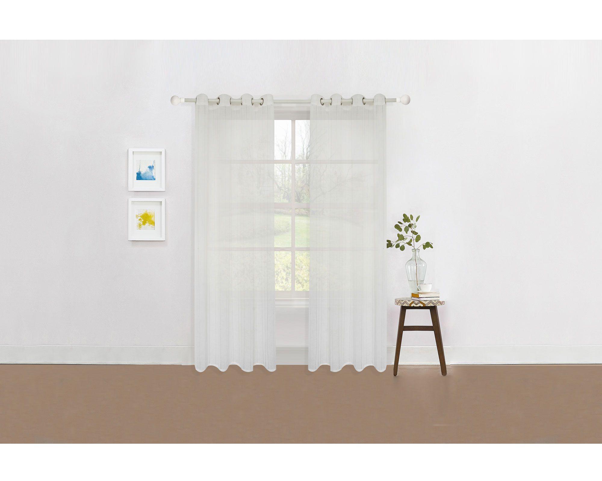 Cortina velo 140x230 cm deshilado blanco Cotidiana-4