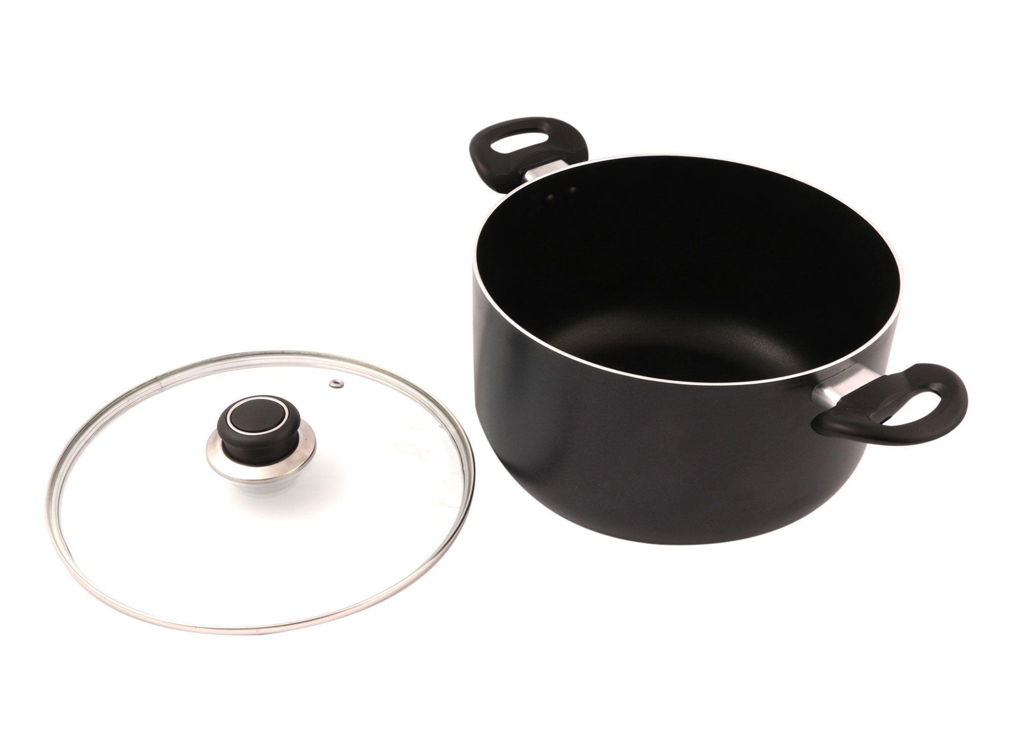 Olla 24 cm antiadherente negro Cotidiana-1