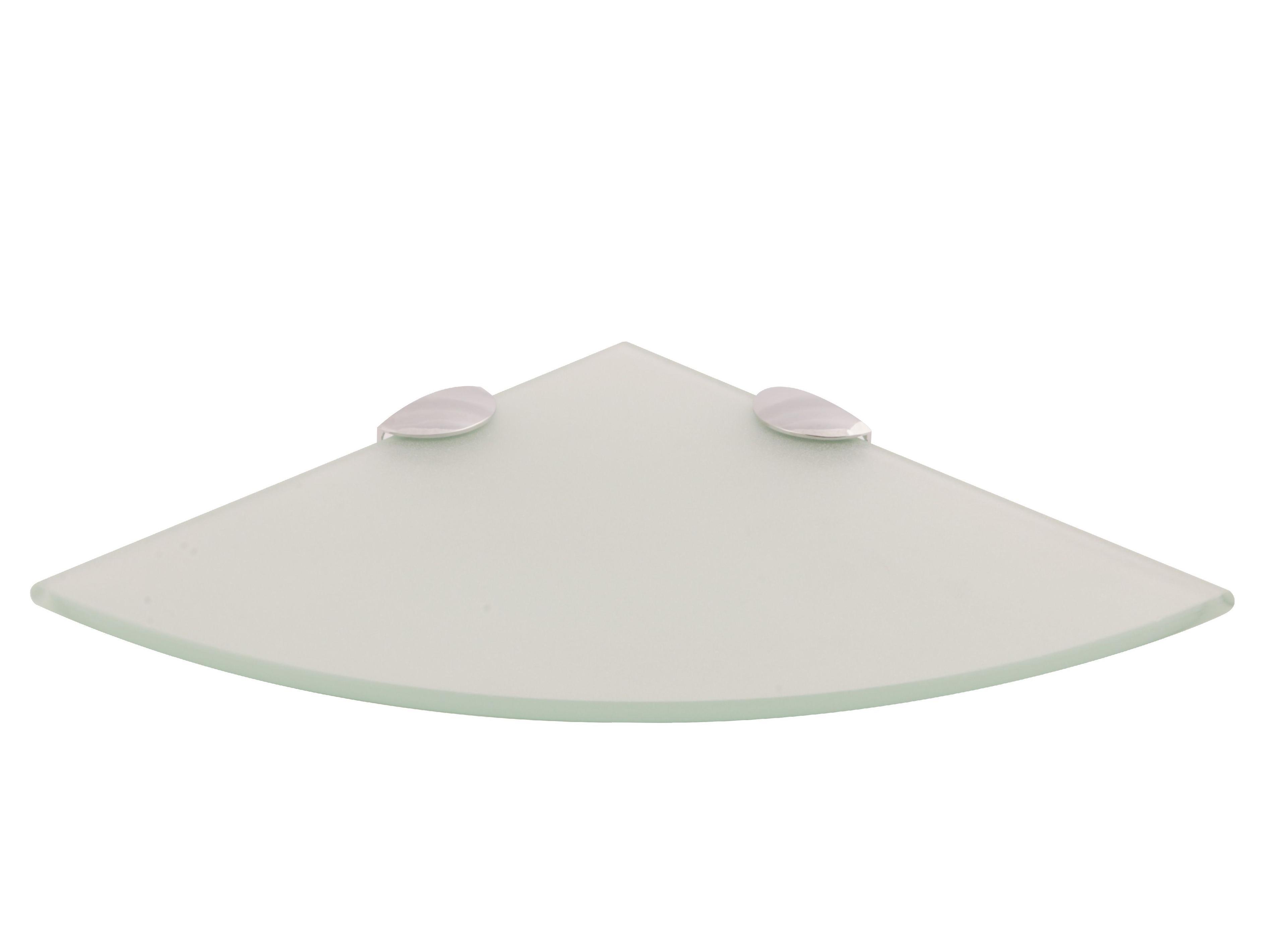 Repisa curva 25x25 cm transparente arenado Vessanti-0