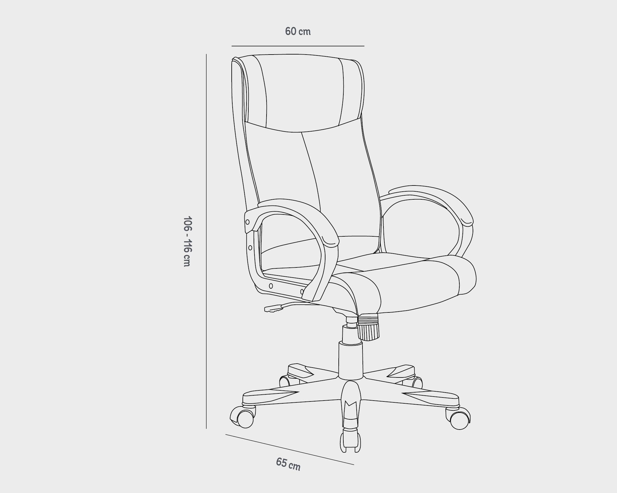 Silla de escritorio ejecutiva Michigan negro M+Design-5