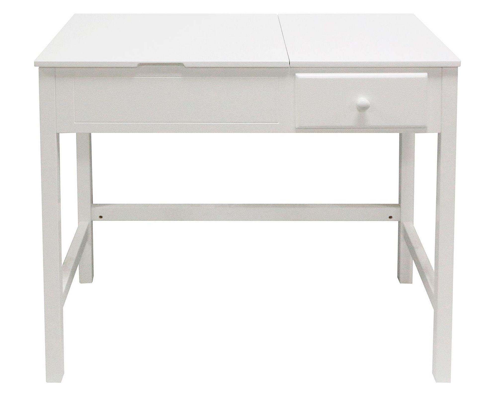 Escritorio 1 cajón con espejo Lyon blanco M+Design-0