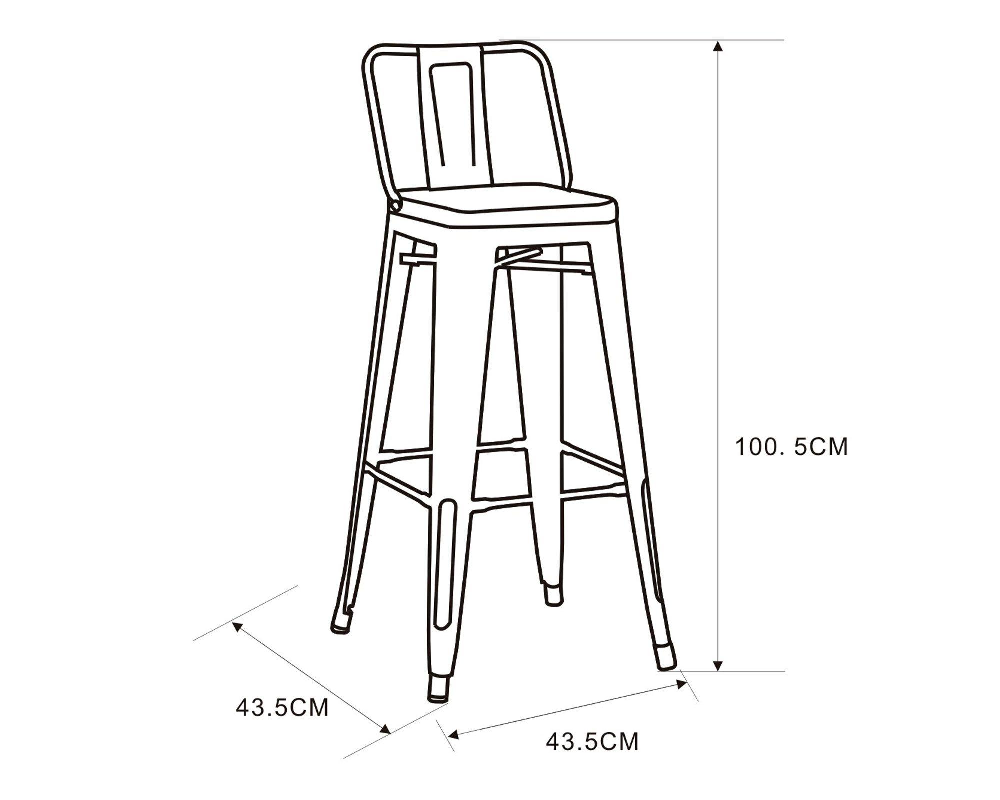 Silla bar Spot cooper gris M+Design-4
