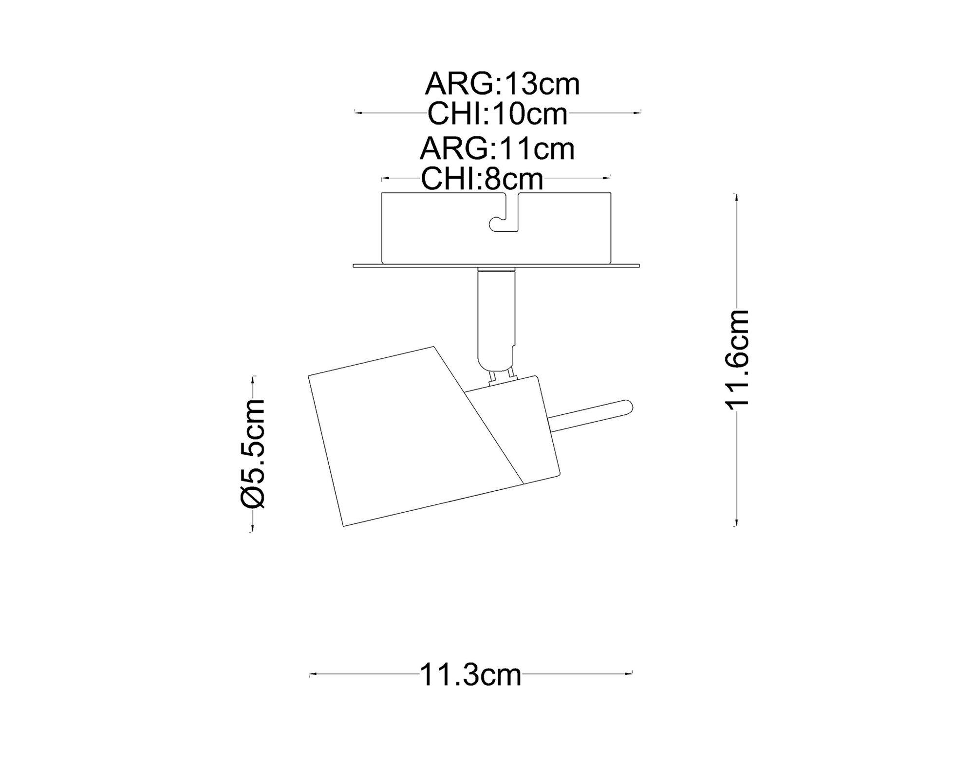 Spot 1L GU10 Altair negro Abitare-3