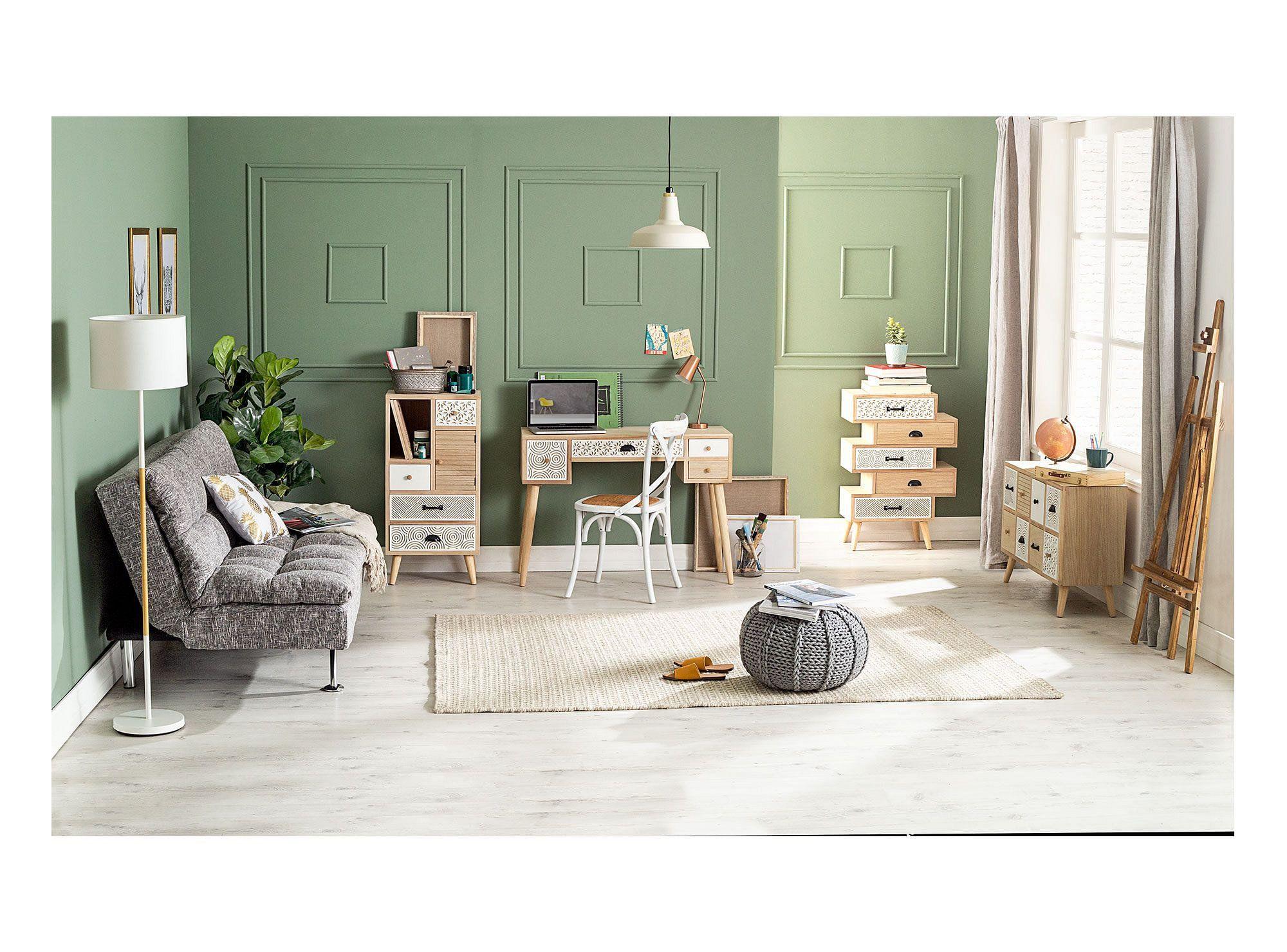 Escritorio 4 cajones Min natural M+Design-1