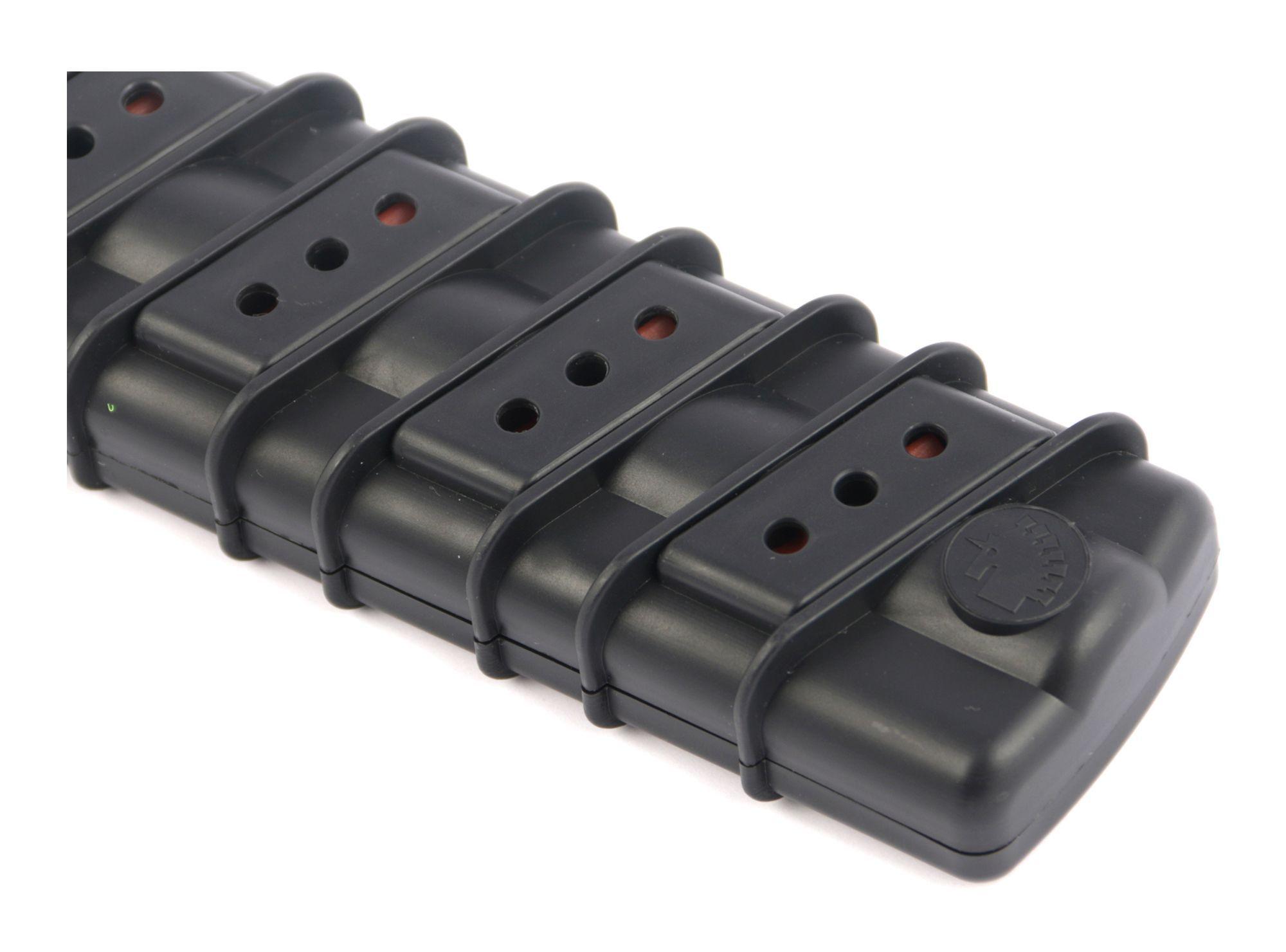 Alargador 5 posiciones 3 m 2 USB negro Rittig-3