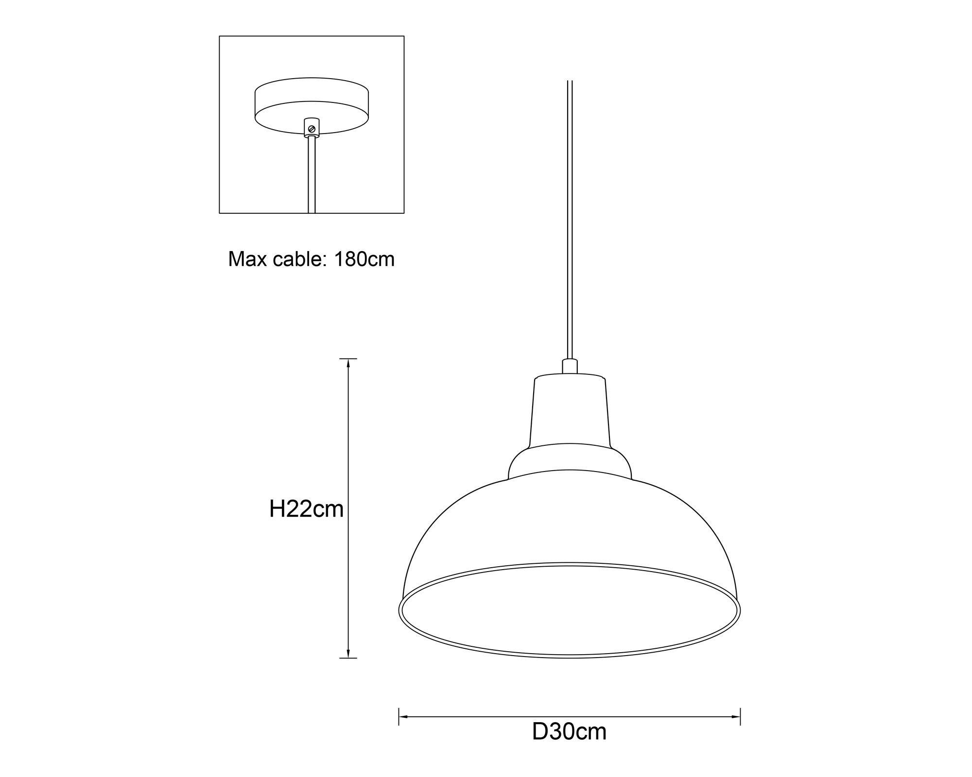 Lámpara colgante Atik mostaza E27 Abitare-3