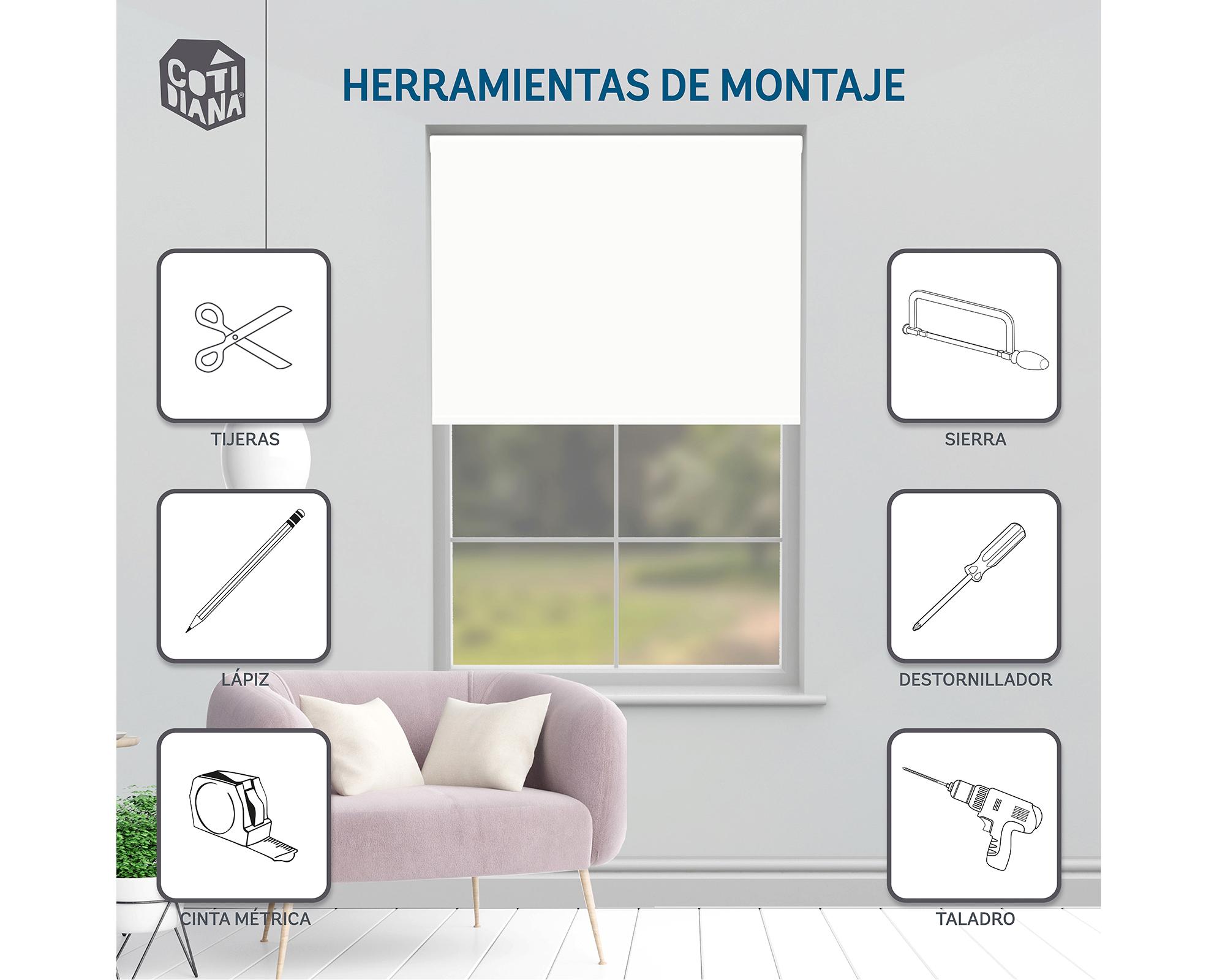 Cortina roller daylight 100x250 cm JLP gris Cotidiana-10
