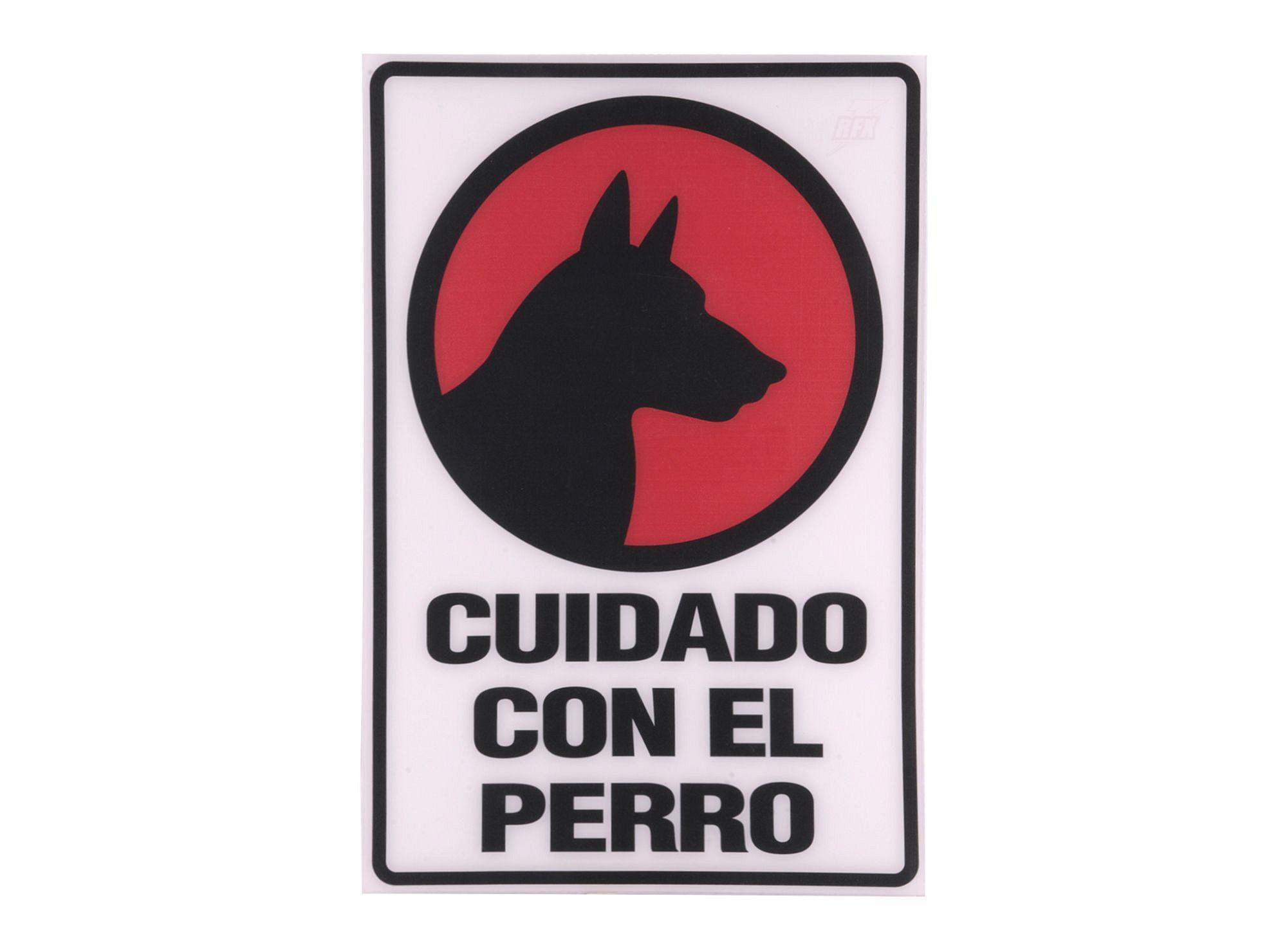 Señalética 30x20 cm cuidado con el perro RFX-0