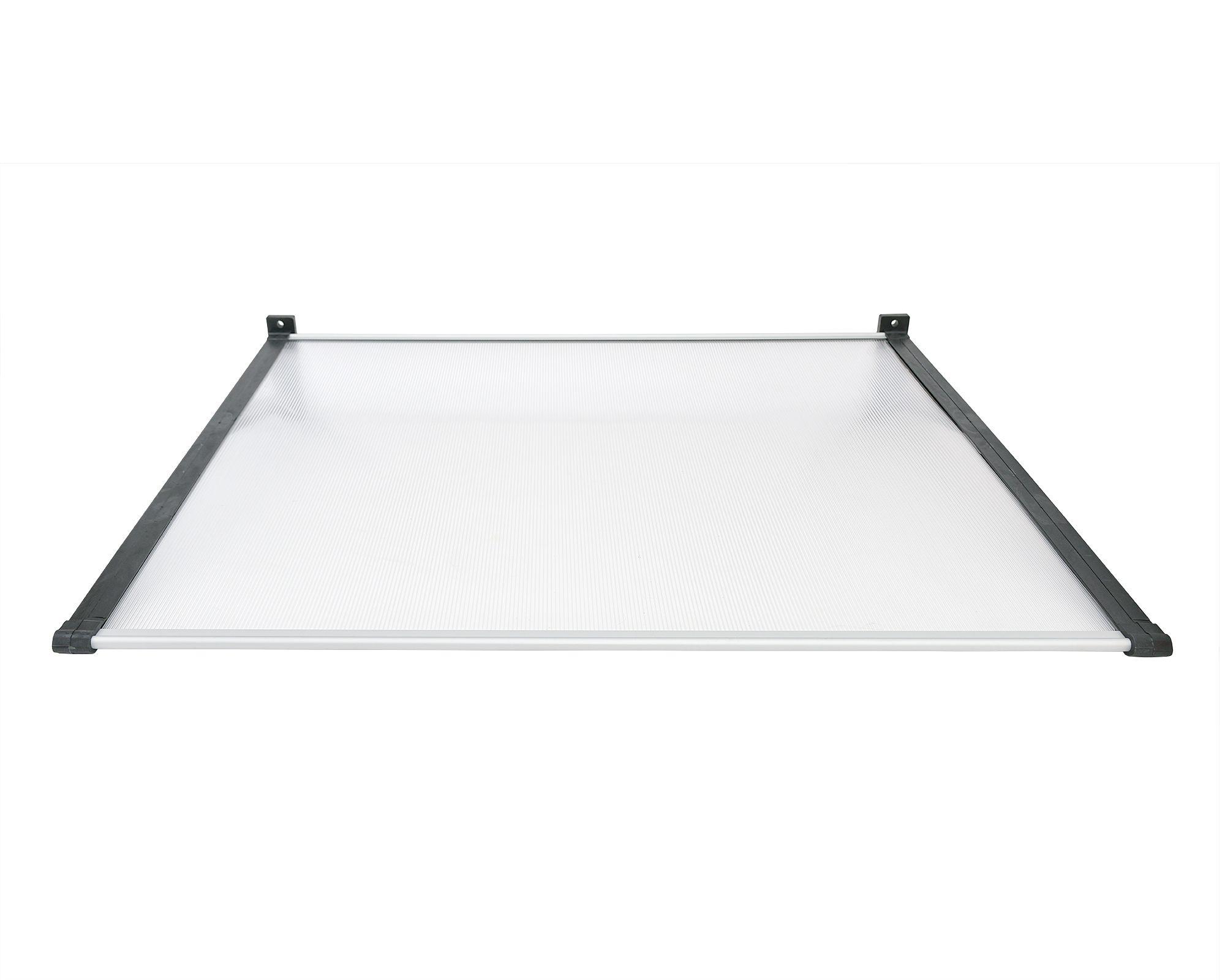 Alero listo protección policarbonato transparente Recto 100x120 cm-0