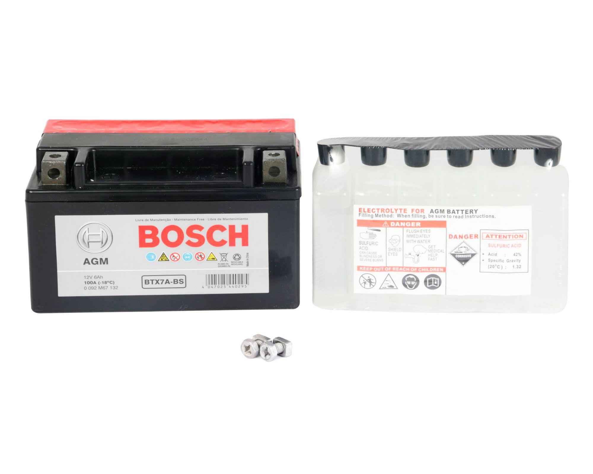 Batería moto 6AH 100CCA izquierdo BTX7A-BS Bosch-2