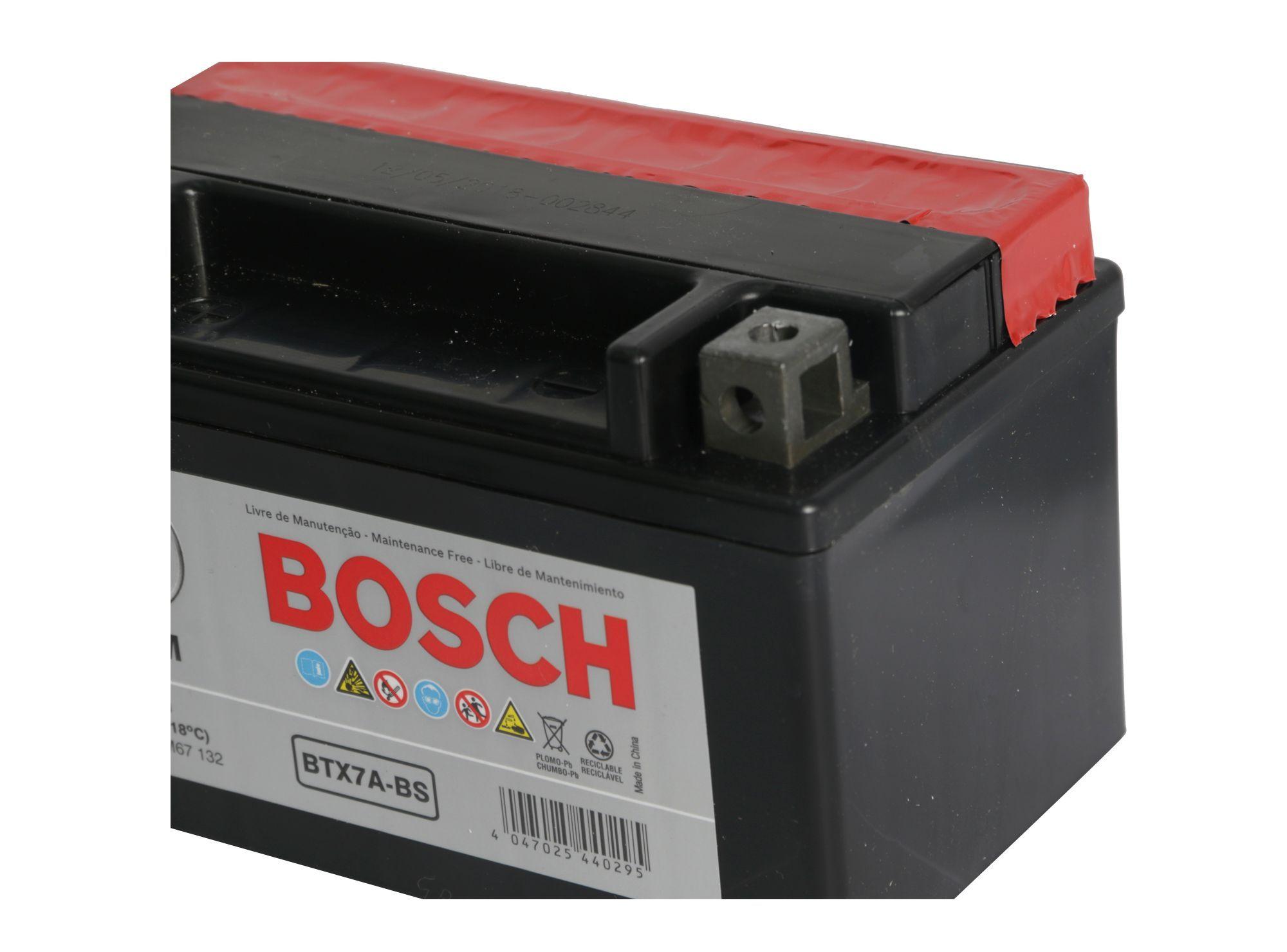 Batería moto 6AH 100CCA izquierdo BTX7A-BS Bosch-3