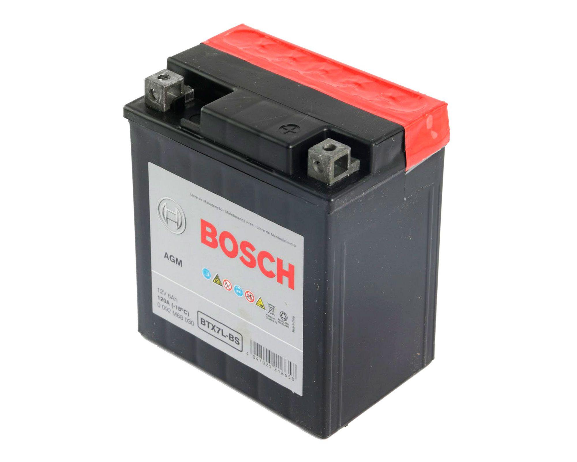 Batería moto 6AH 120CCA derecho BTX7L-BS Bosch-3