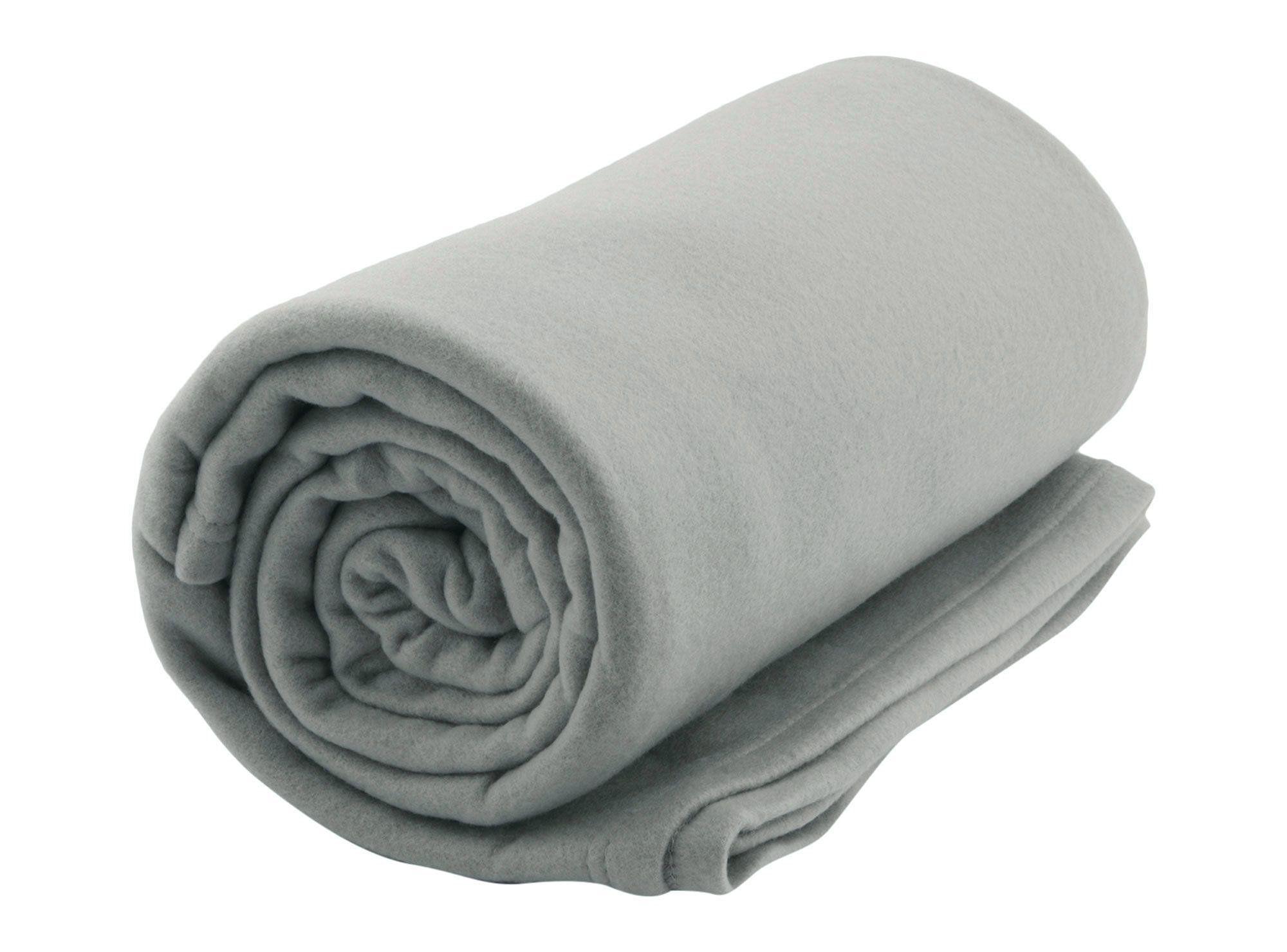 Frazada polar king lisa gris Cotidiana-0