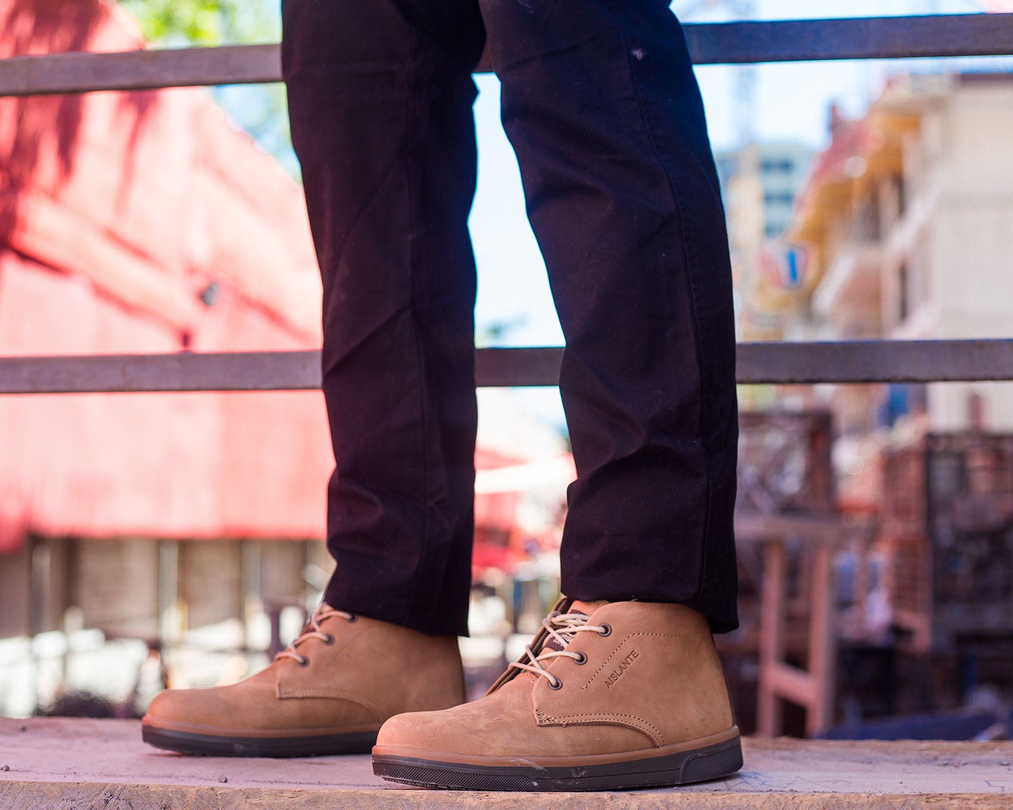 Botín de seguridad hombre Corner classic café claro-2