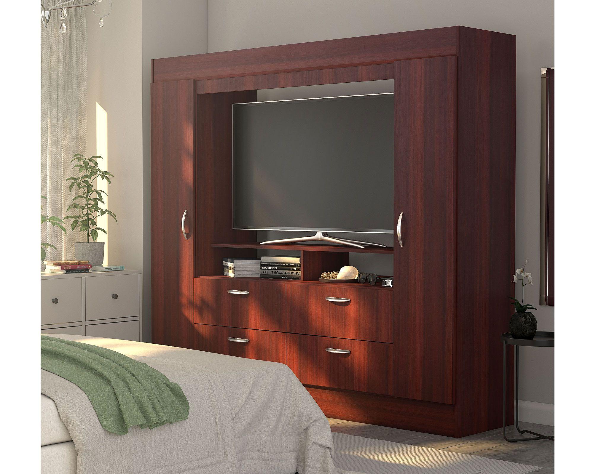 Clóset TV 55'' 2 puertas 4 cajones Baker chocolate Cic-4