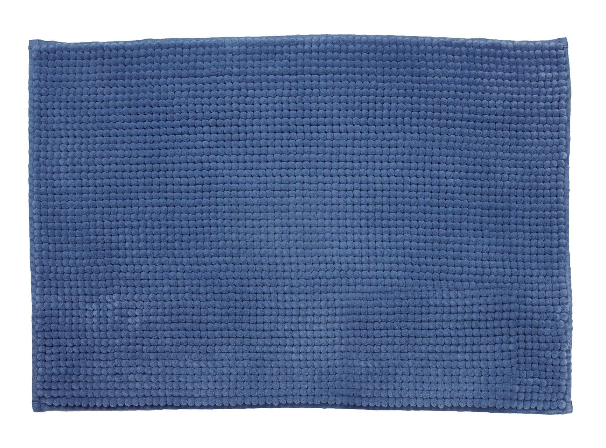 Piso baño 40x60 cm Shaggy azul Cotidiana-0