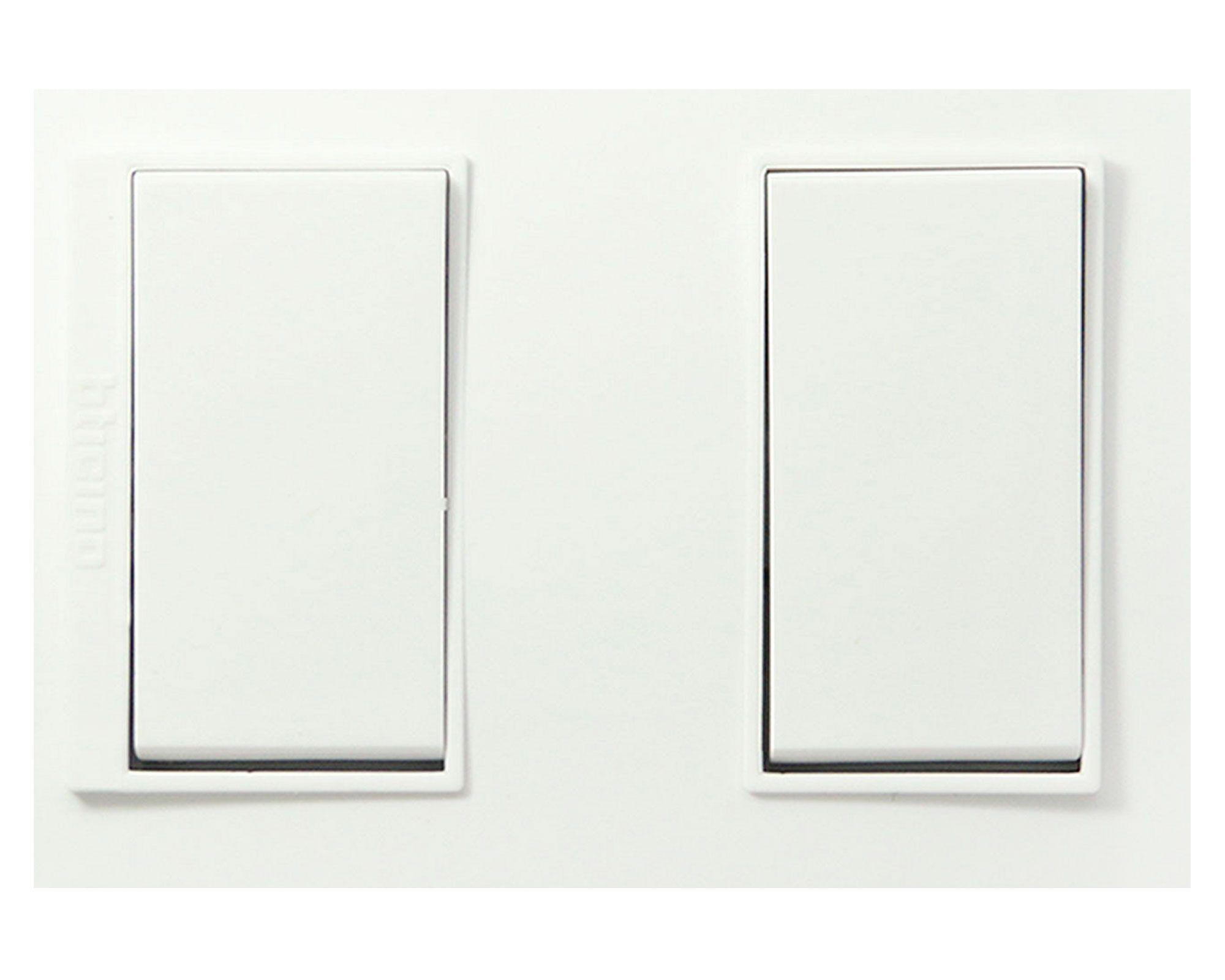 Placa armada interruptor 10A 9/15 blanco Bticino-3