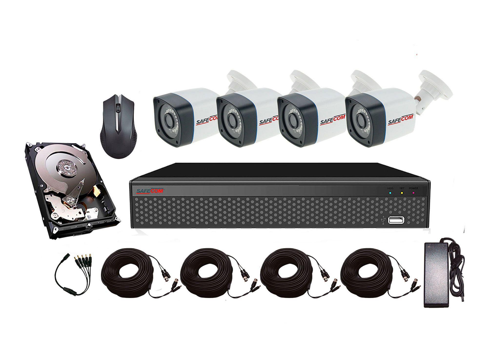 Kit XVR + 4 cámaras bullet IR 1,3MP Safecom-0