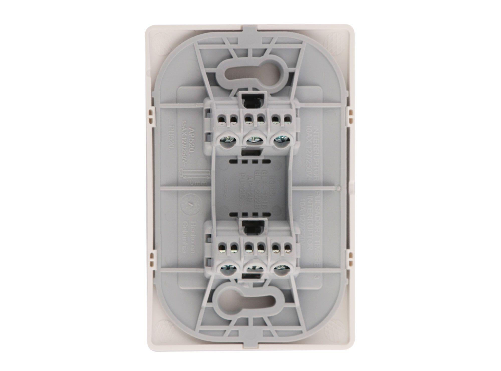 Placa armada interruptor 10A 9/24 Luzica blanco Bticino-1
