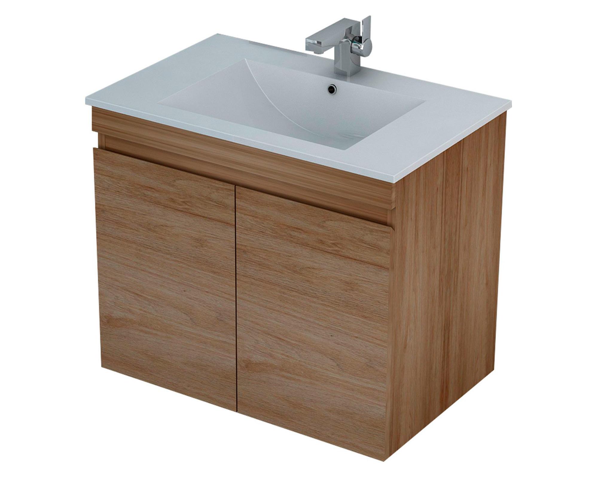 Mueble vanitorio 70 cm Delfos 2 roble claro Klipen-0