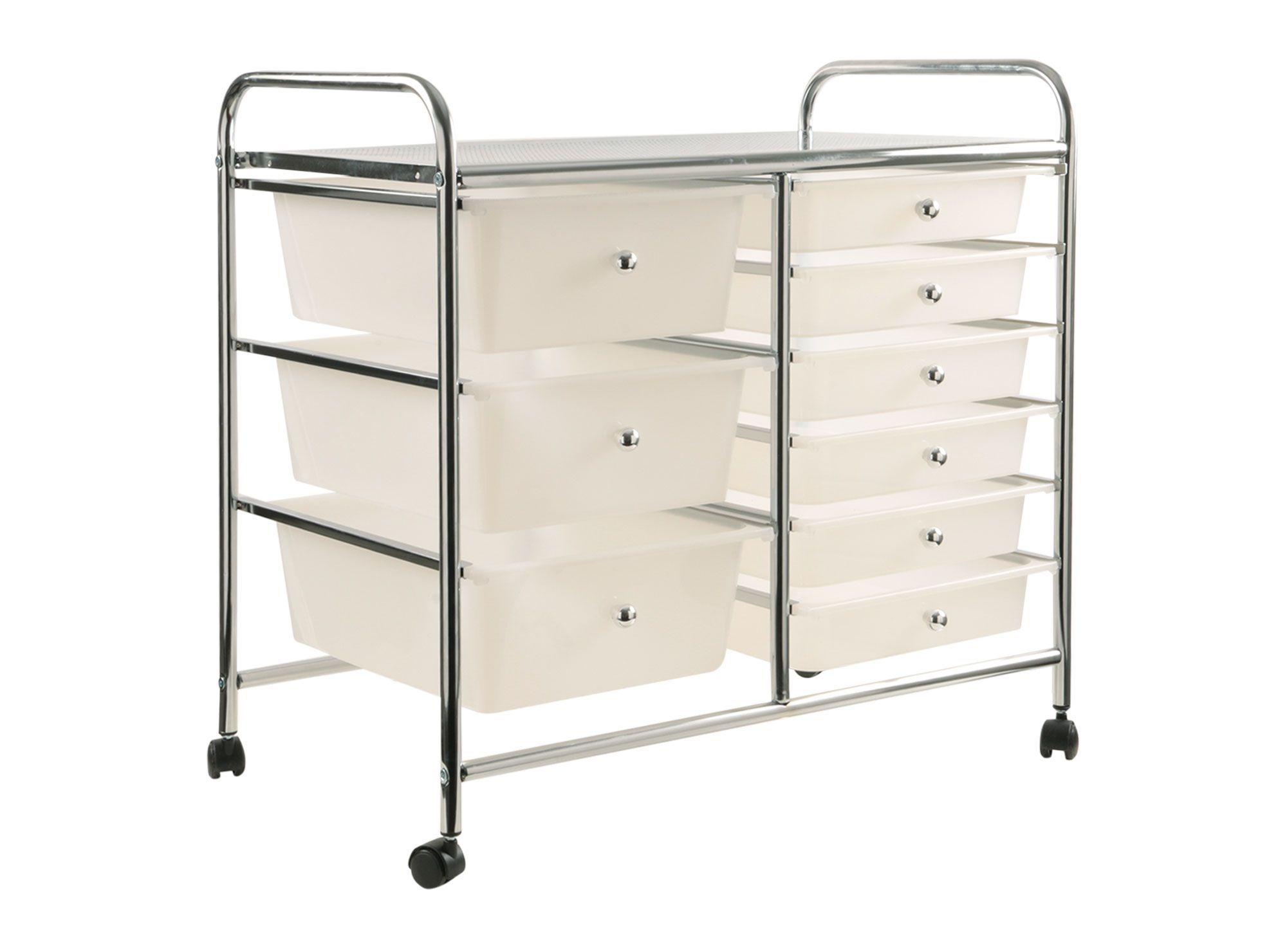 Carro organizador 9 cajones blanco Cotidiana-1