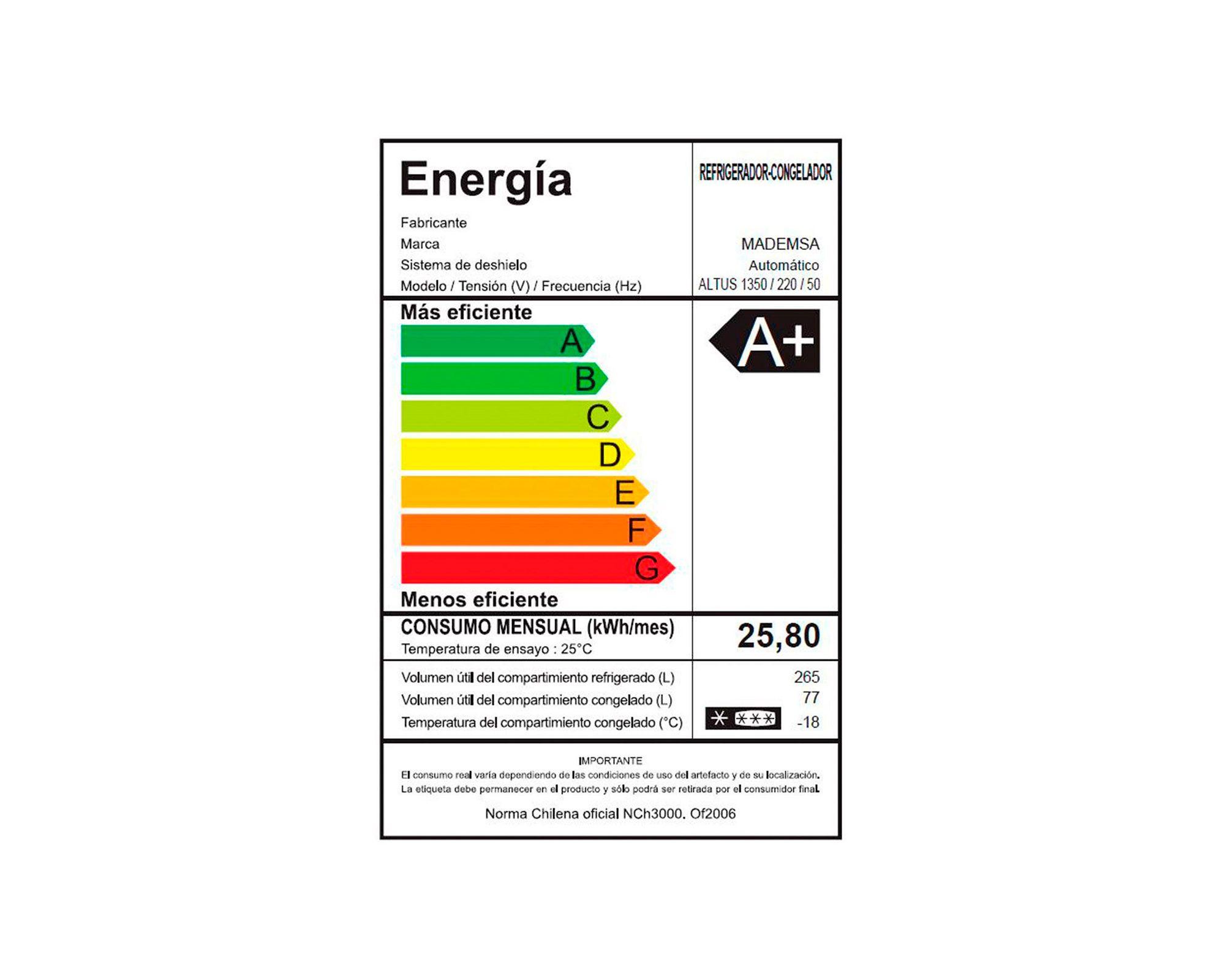 Refrigerador no frost 342 litros ALTUS 1350W Mademsa-7