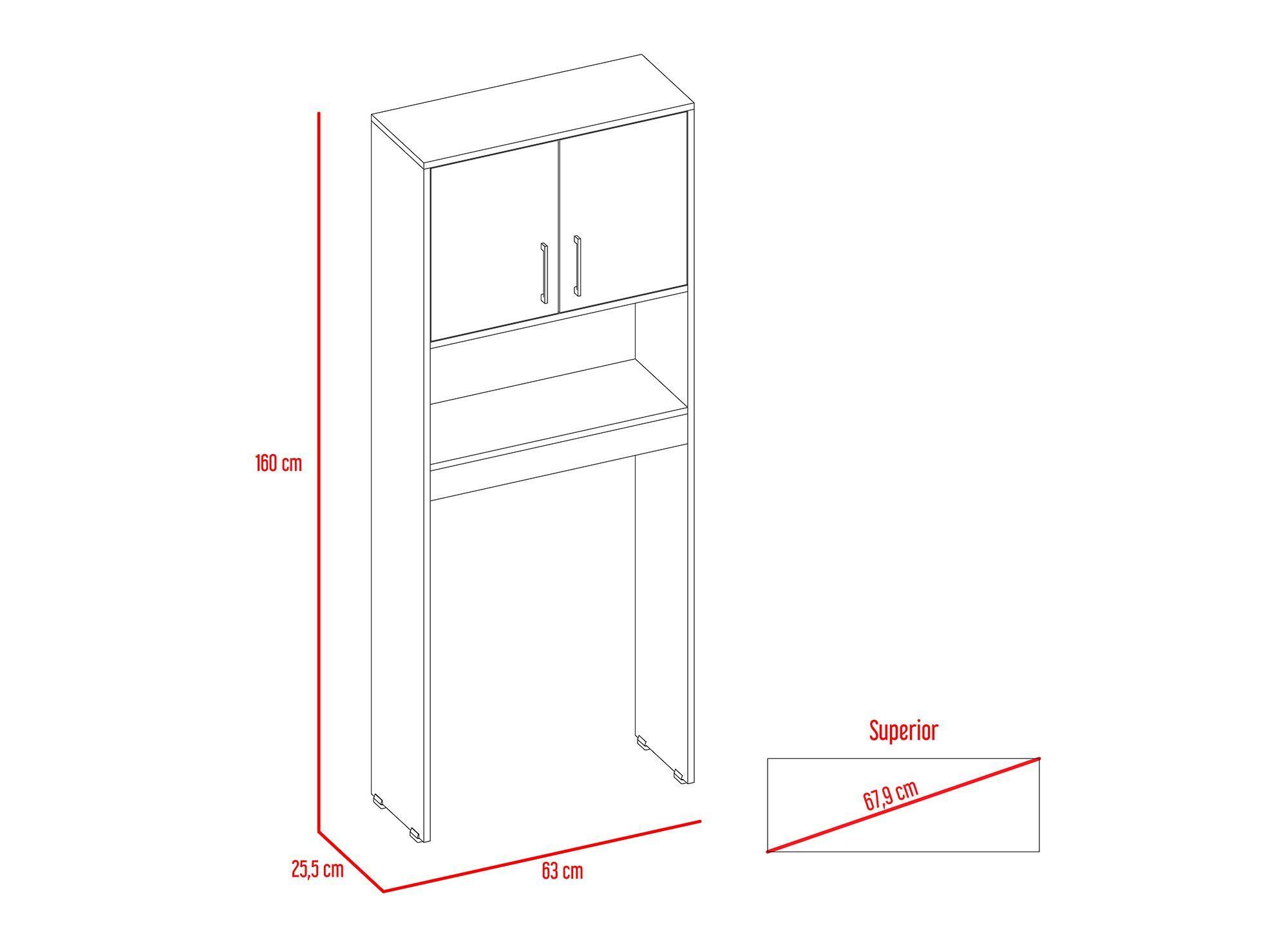 Mueble optimizador baño 2 puertas Barcelona miel TuHome-6