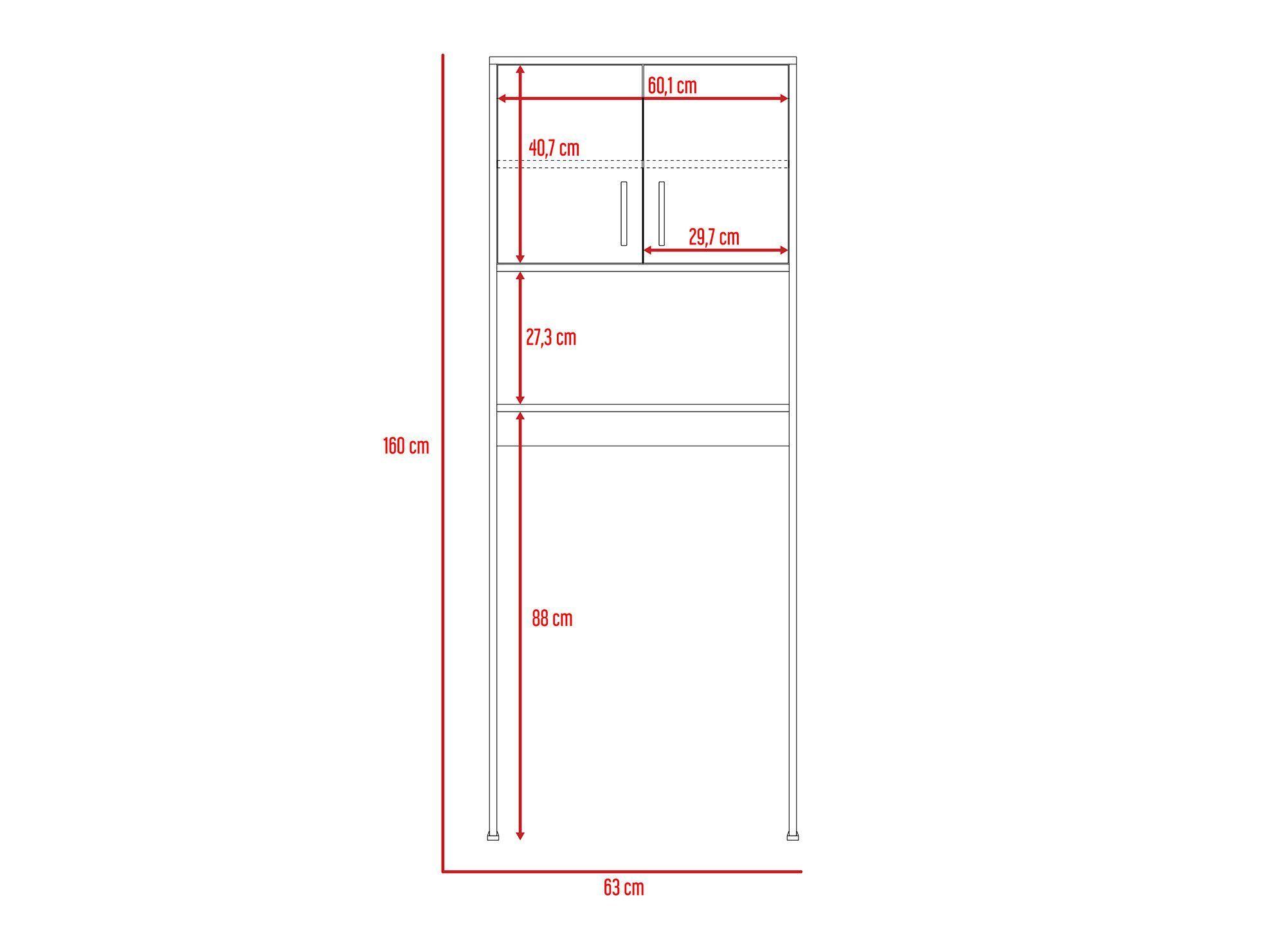 Mueble optimizador baño 2 puertas Barcelona miel TuHome-7