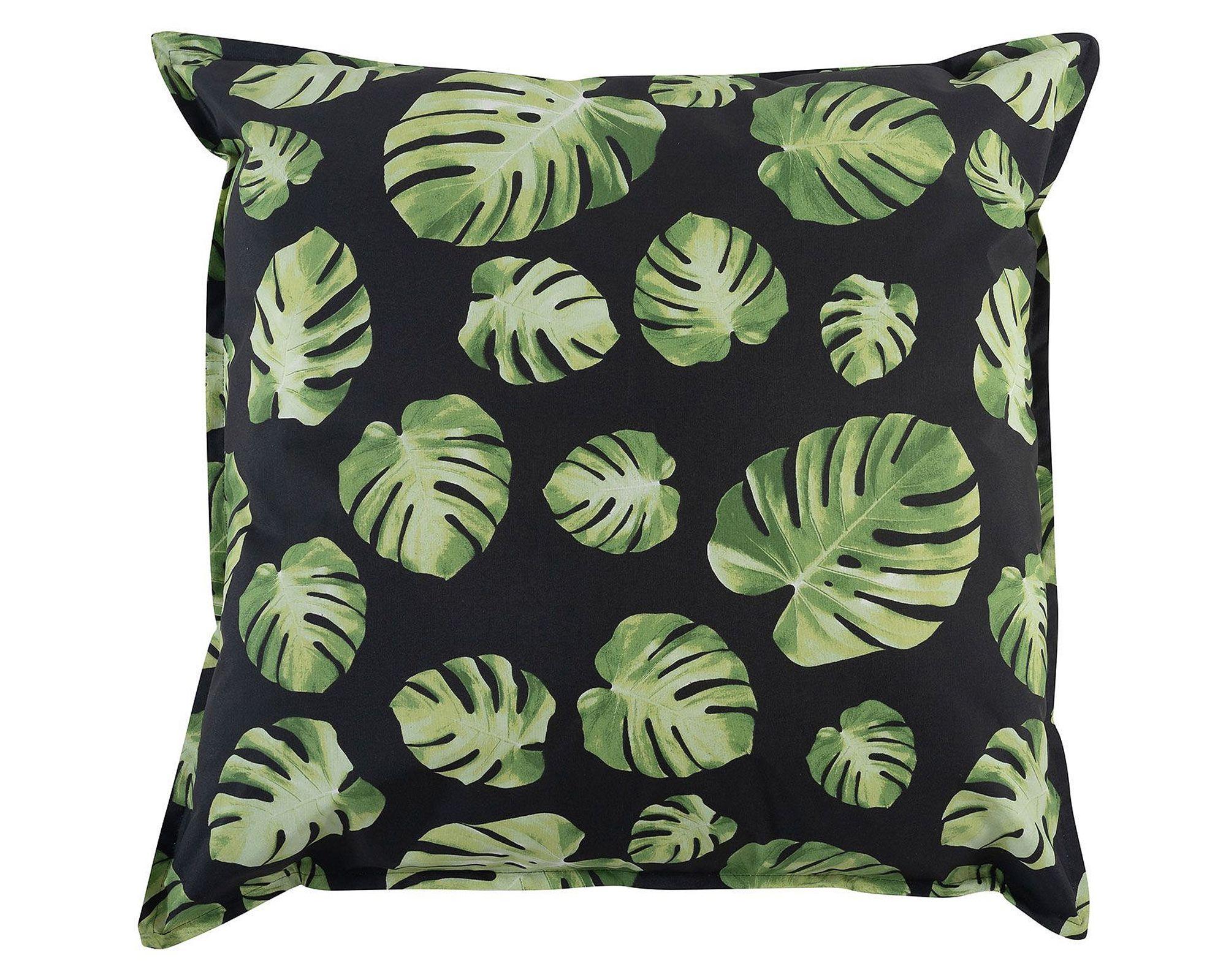 Cojín 90x90 cm hojas negro Conceptlighting-0