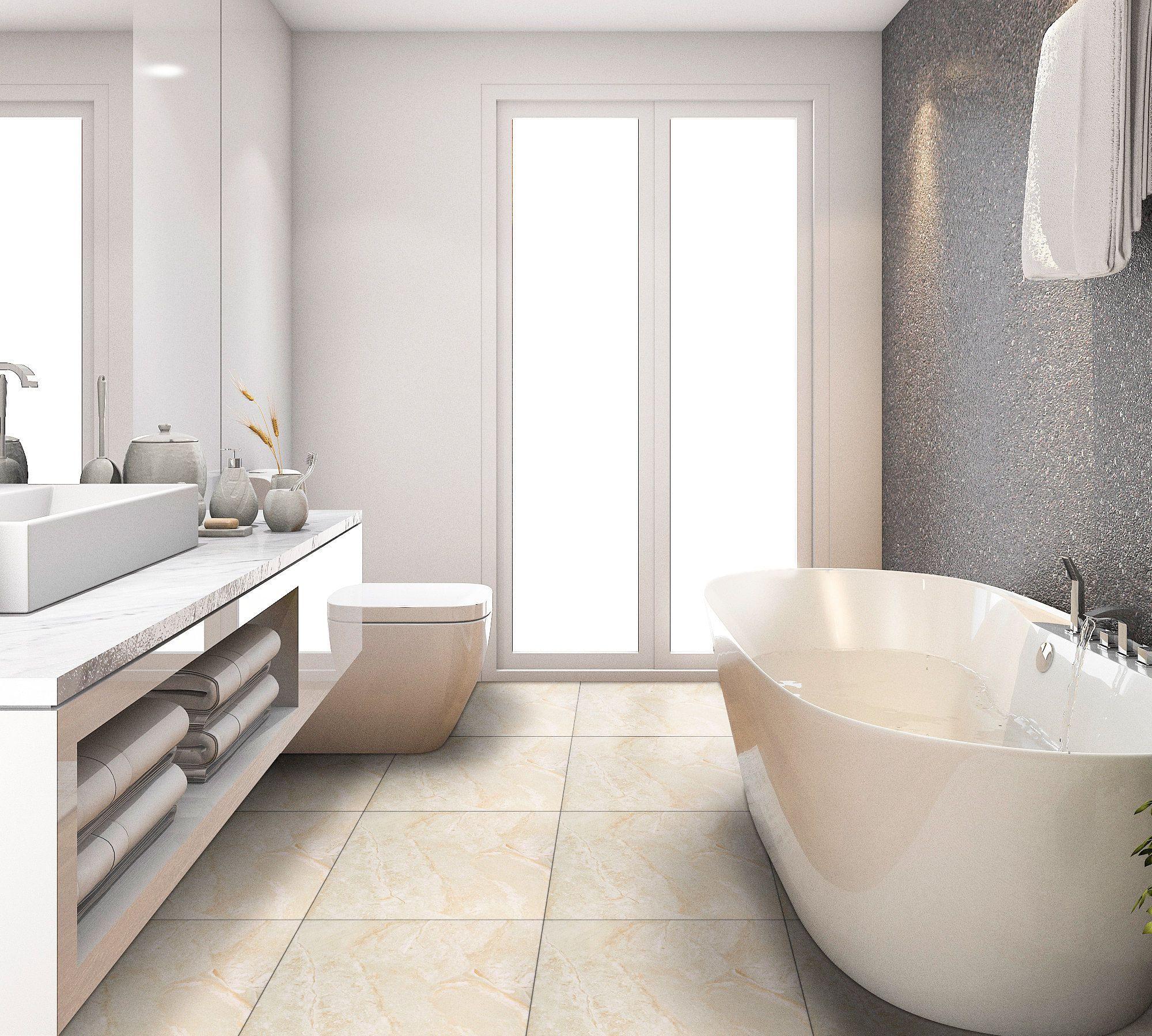 Gres porcelánico 60x60 cm Mooonstone pulido beige 1,44 m2 Klipen-1