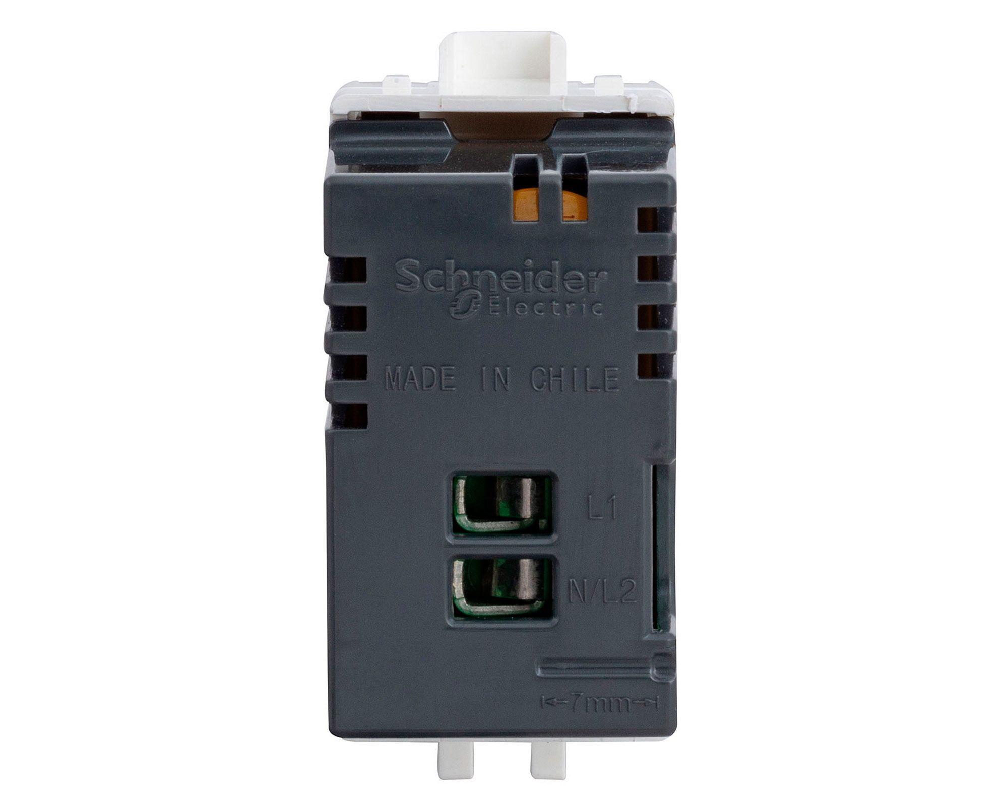 Módulo toma USB 1A 250V Génesis blanco Schneider-3